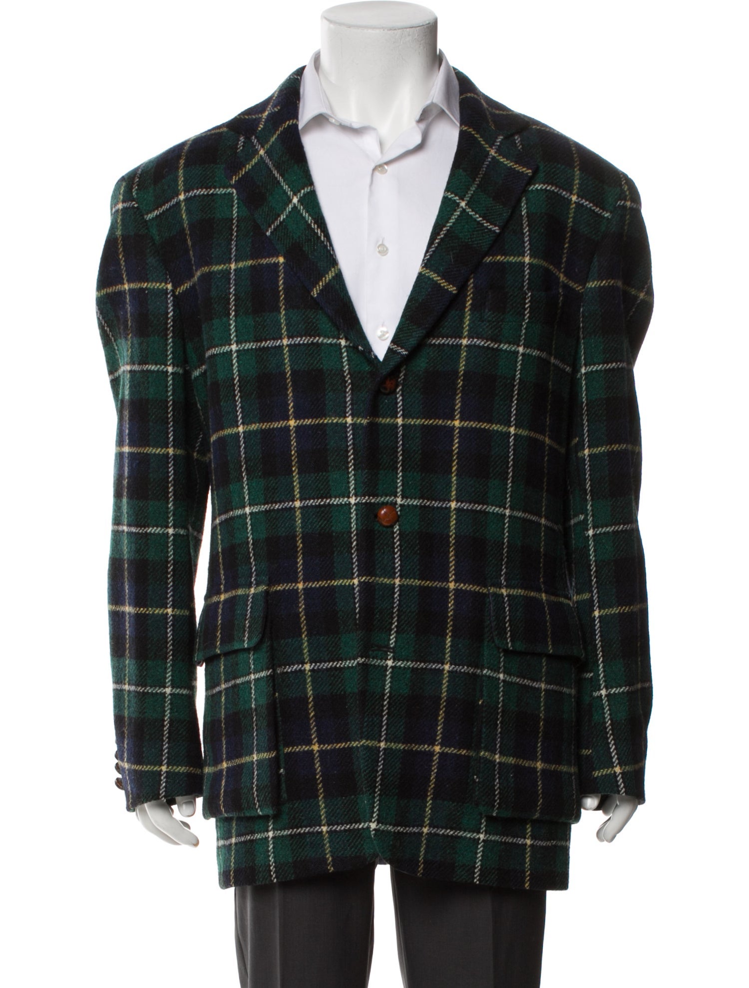 RRL & Co. Wool Plaid Print Blazer