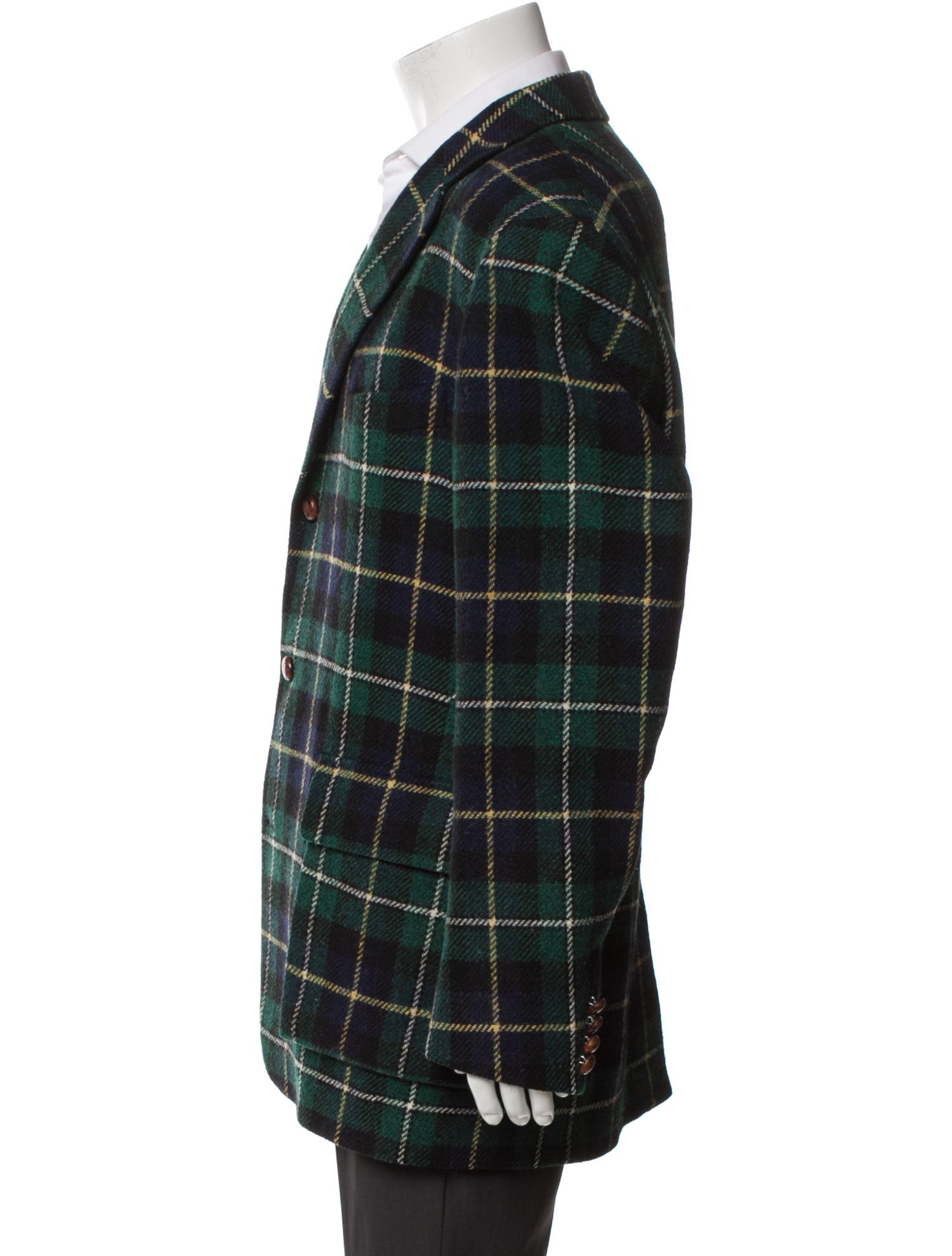 RRL & Co. Wool Plaid Print Blazer