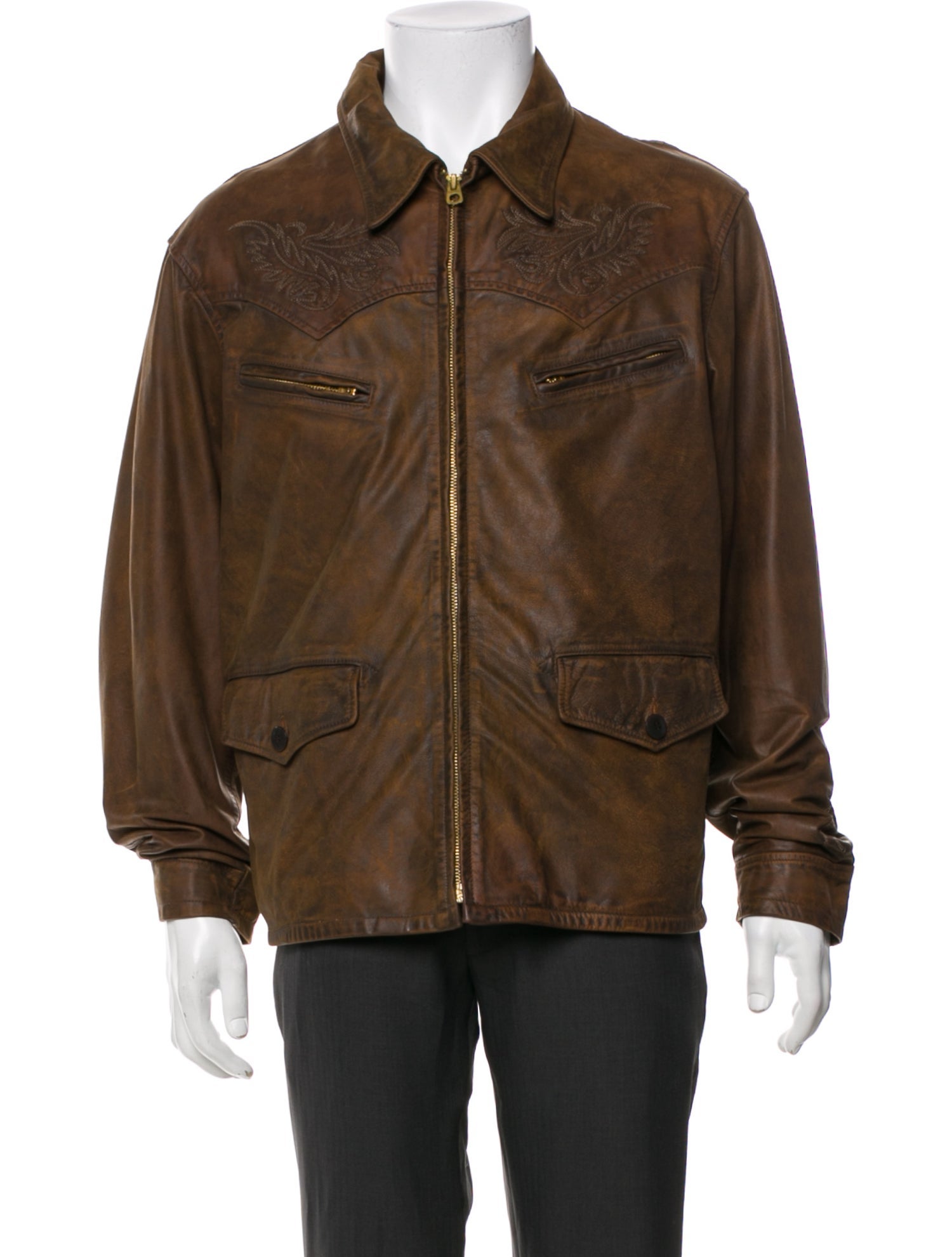RRL & Co. Leather Utility Jacket