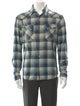 RRL & Co. Plaid Print Long Sleeve Western Shirt