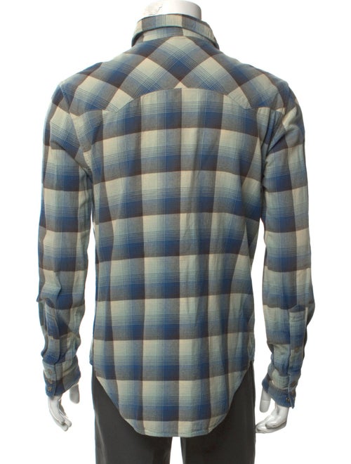 RRL & Co. Plaid Print Long Sleeve Western Shirt