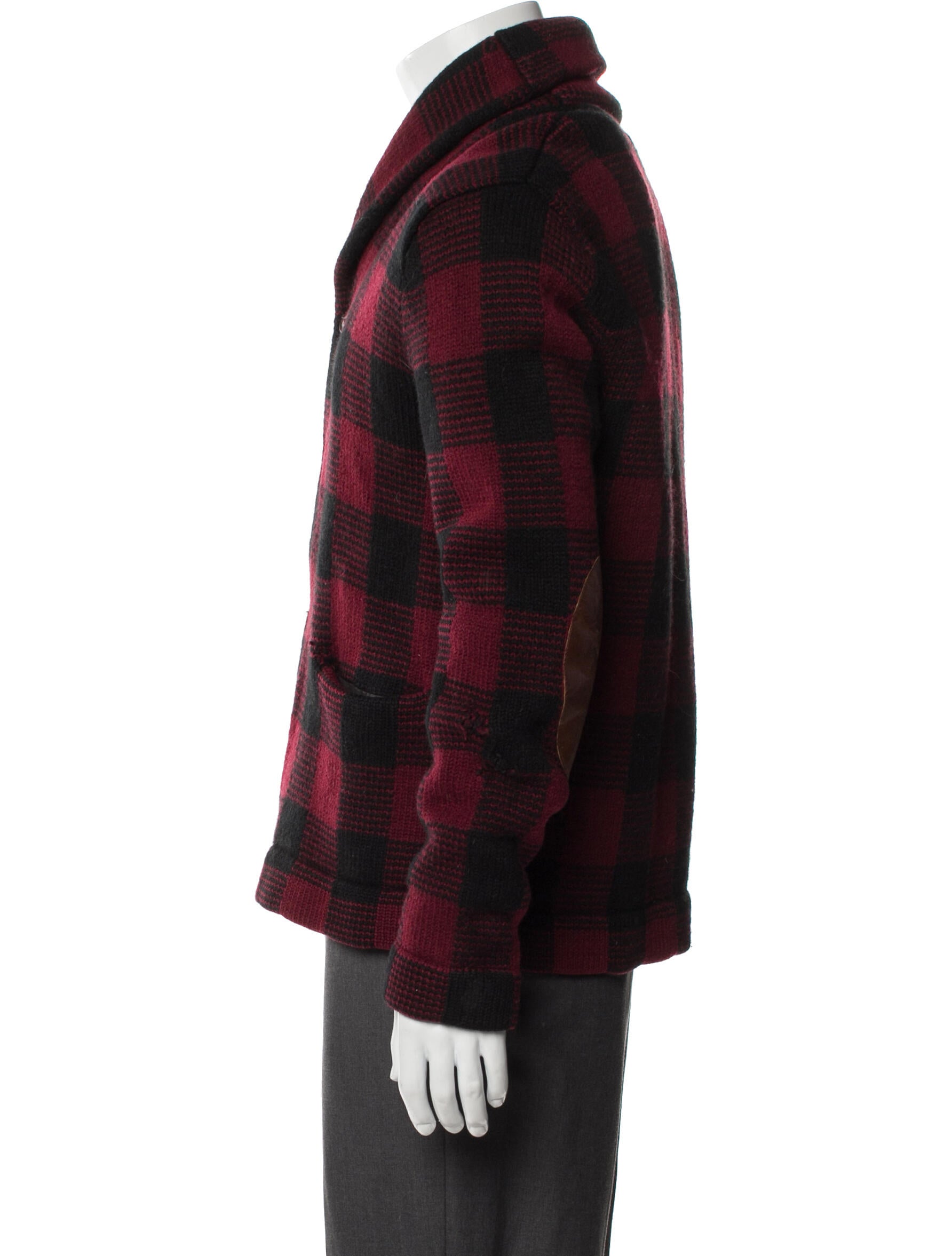 RRL & Co. Wool Plaid Print Peacoat