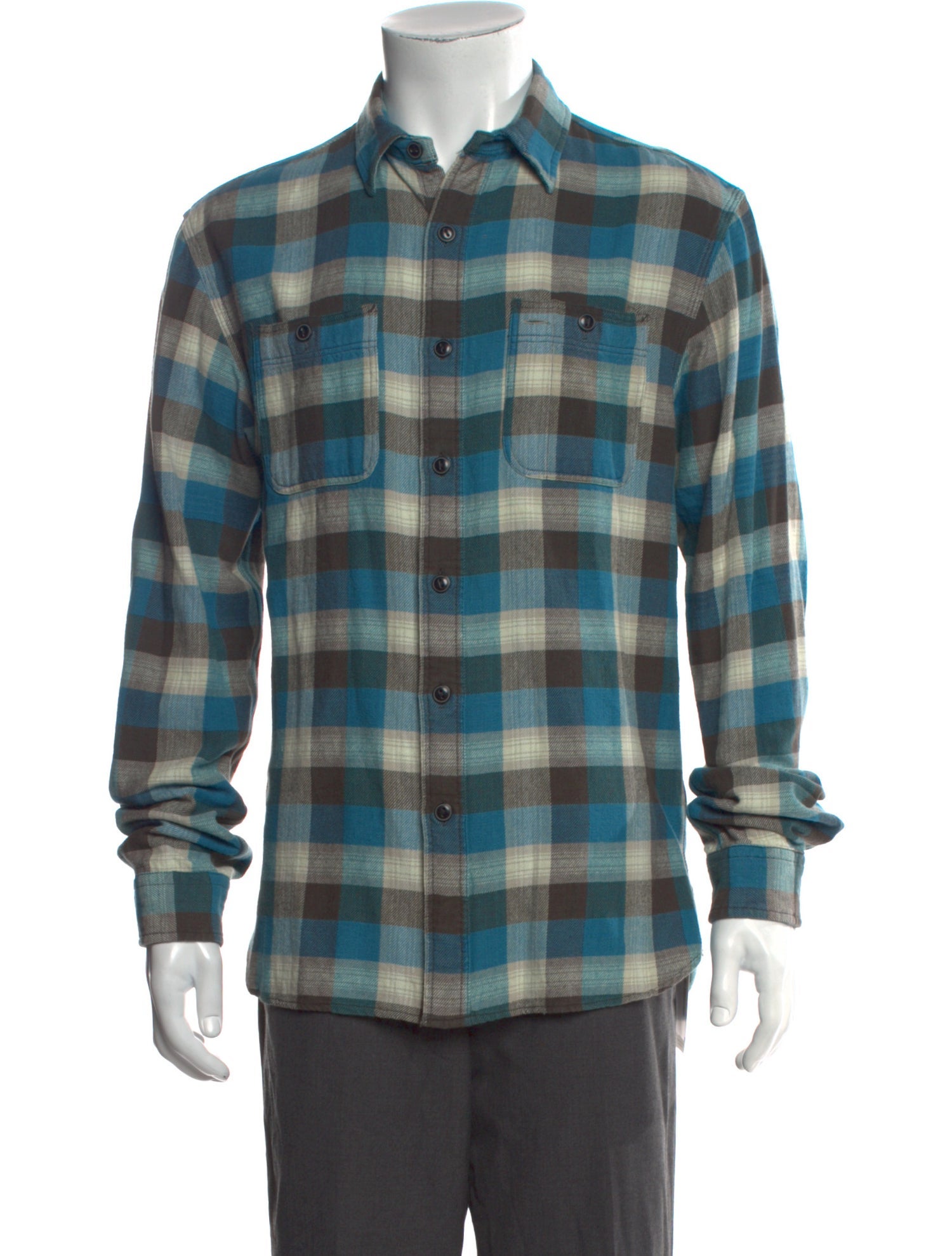 RRL & Co. Plaid Print Long Sleeve Shirt