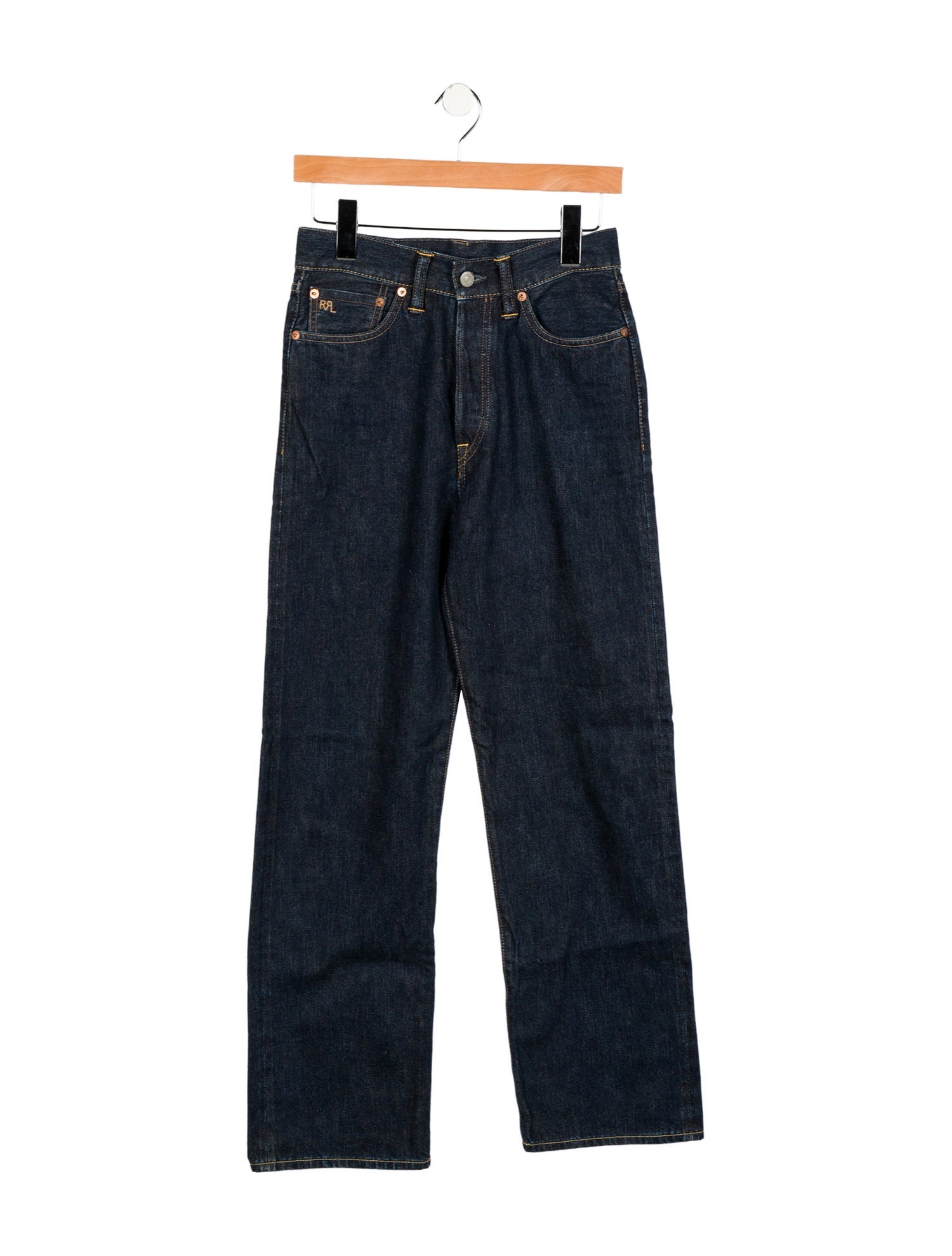 RRL & Co. High-Rise Straight Leg Jeans