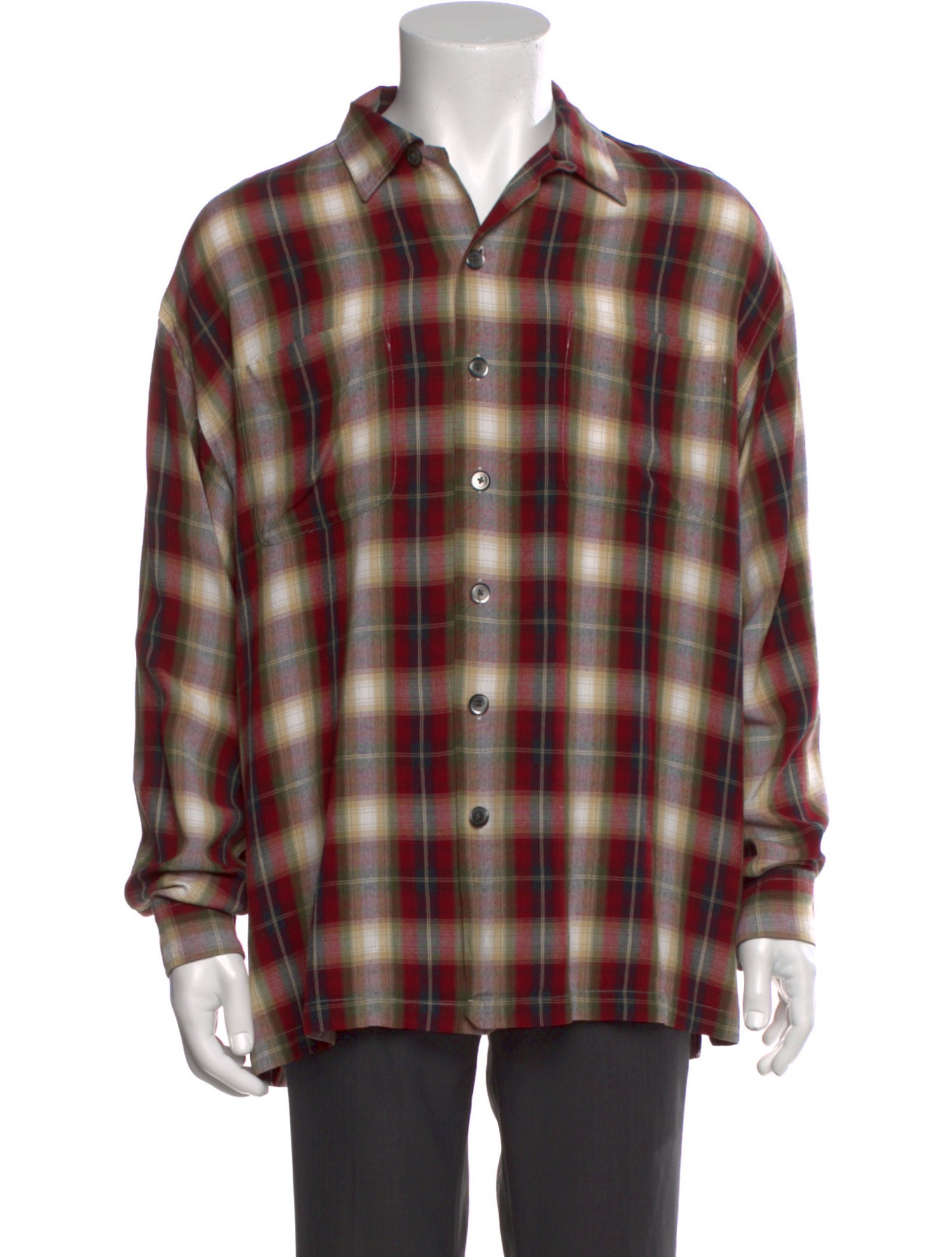 RRL & Co. Plaid Print Long Sleeve Shirt