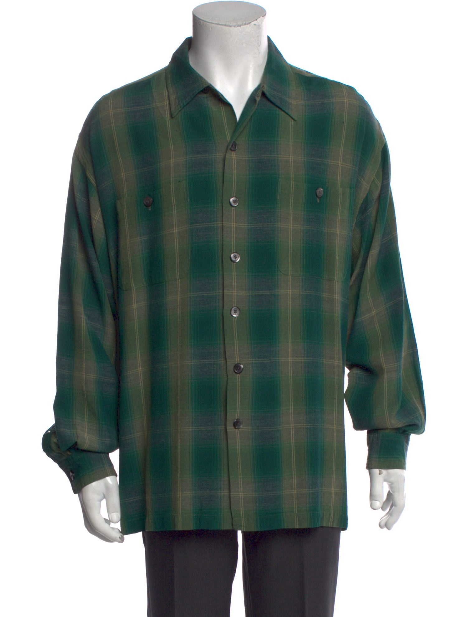 RRL & Co. Plaid Print Long Sleeve Shirt