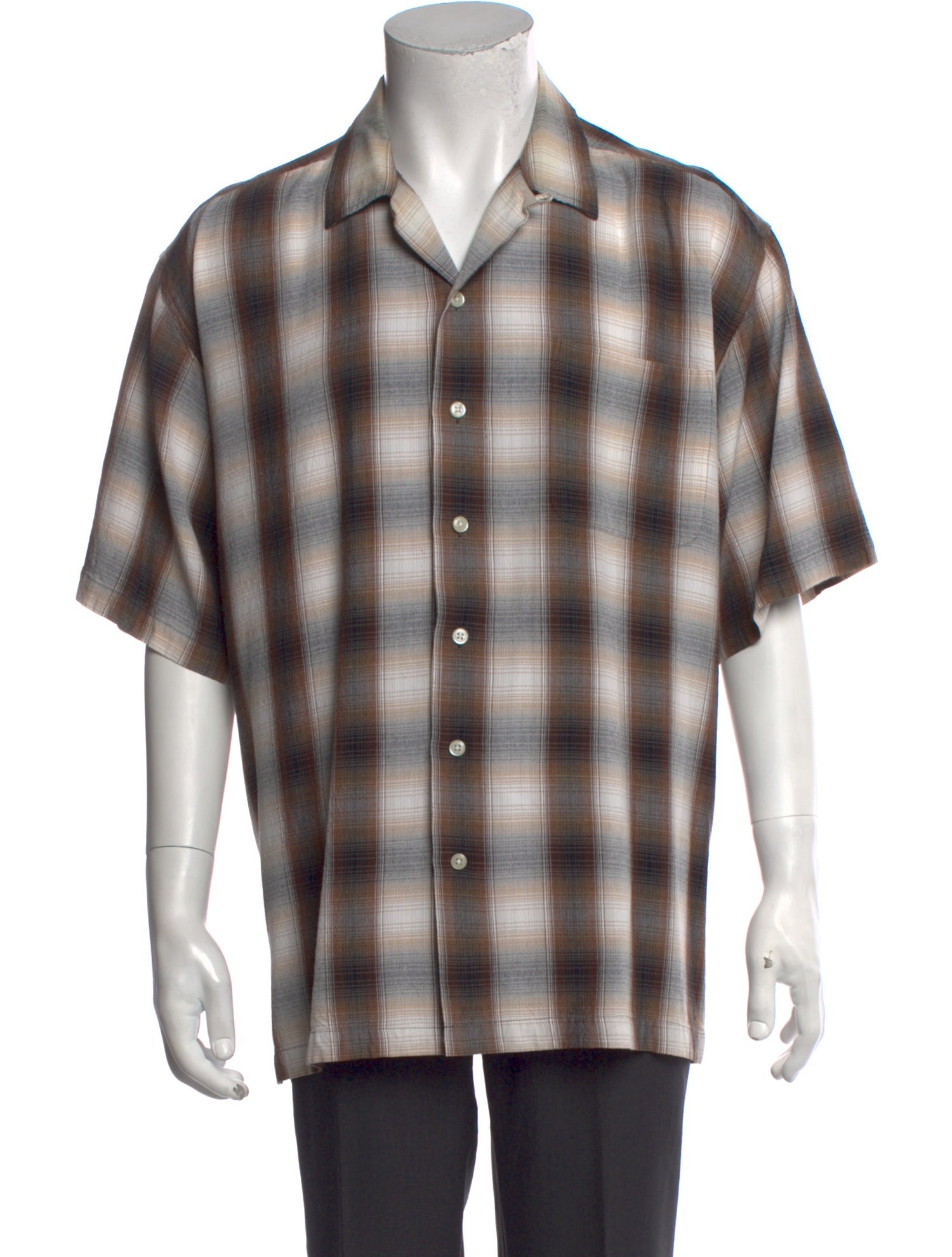 RRL & Co. Plaid Print Short Sleeve Shirt