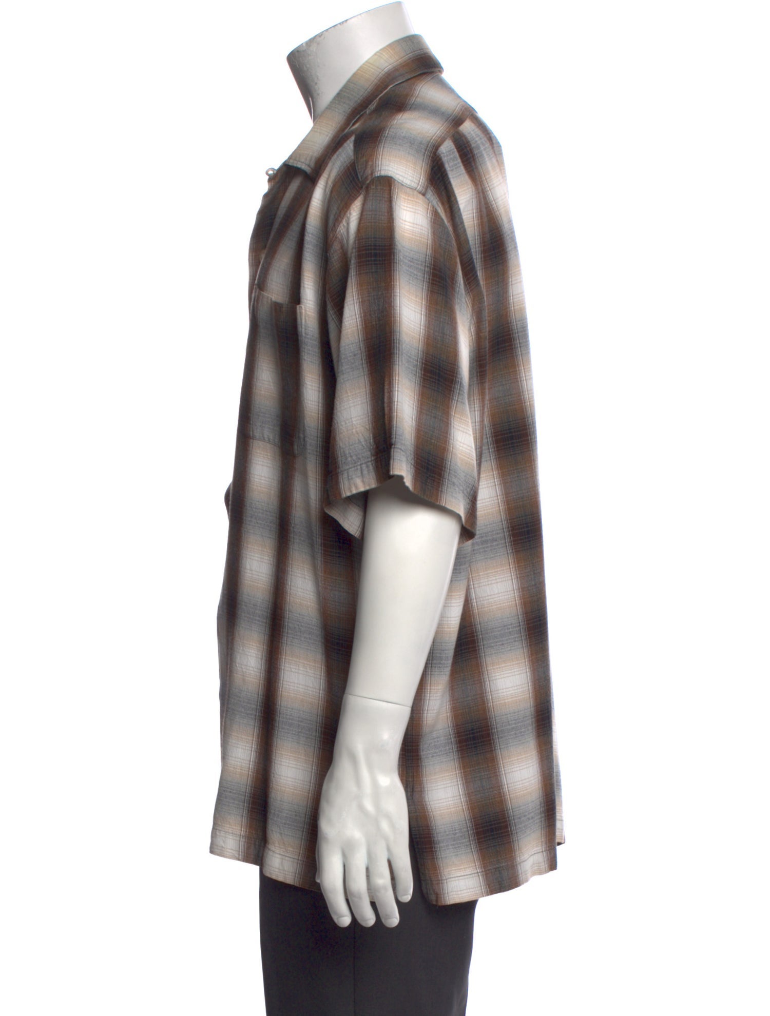 RRL & Co. Plaid Print Short Sleeve Shirt