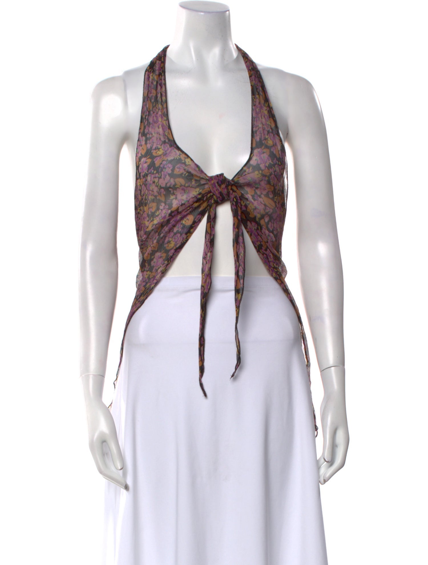 RRL & Co. Silk Printed Crop Top