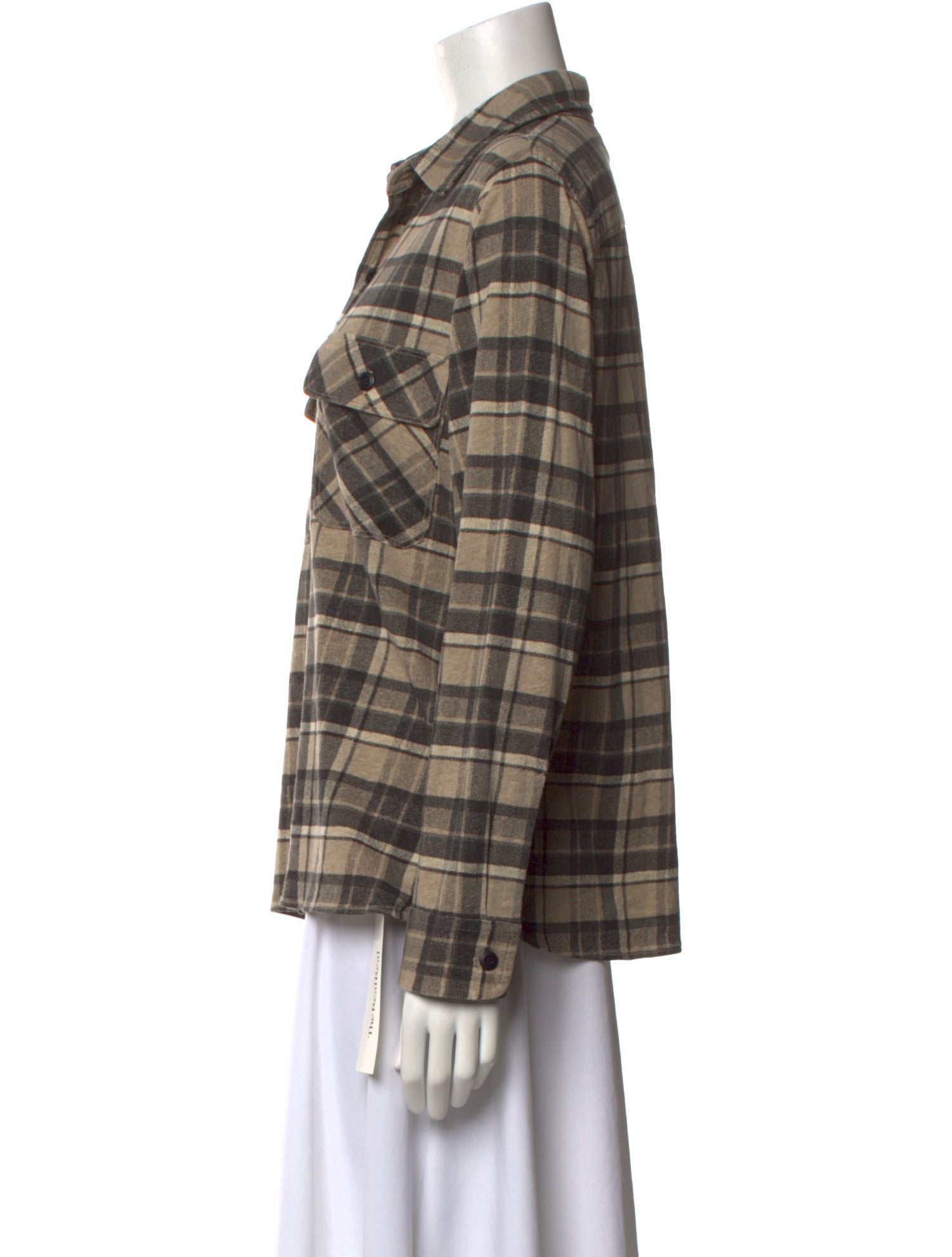 RRL & Co. Linen Plaid Print Button-Up Top