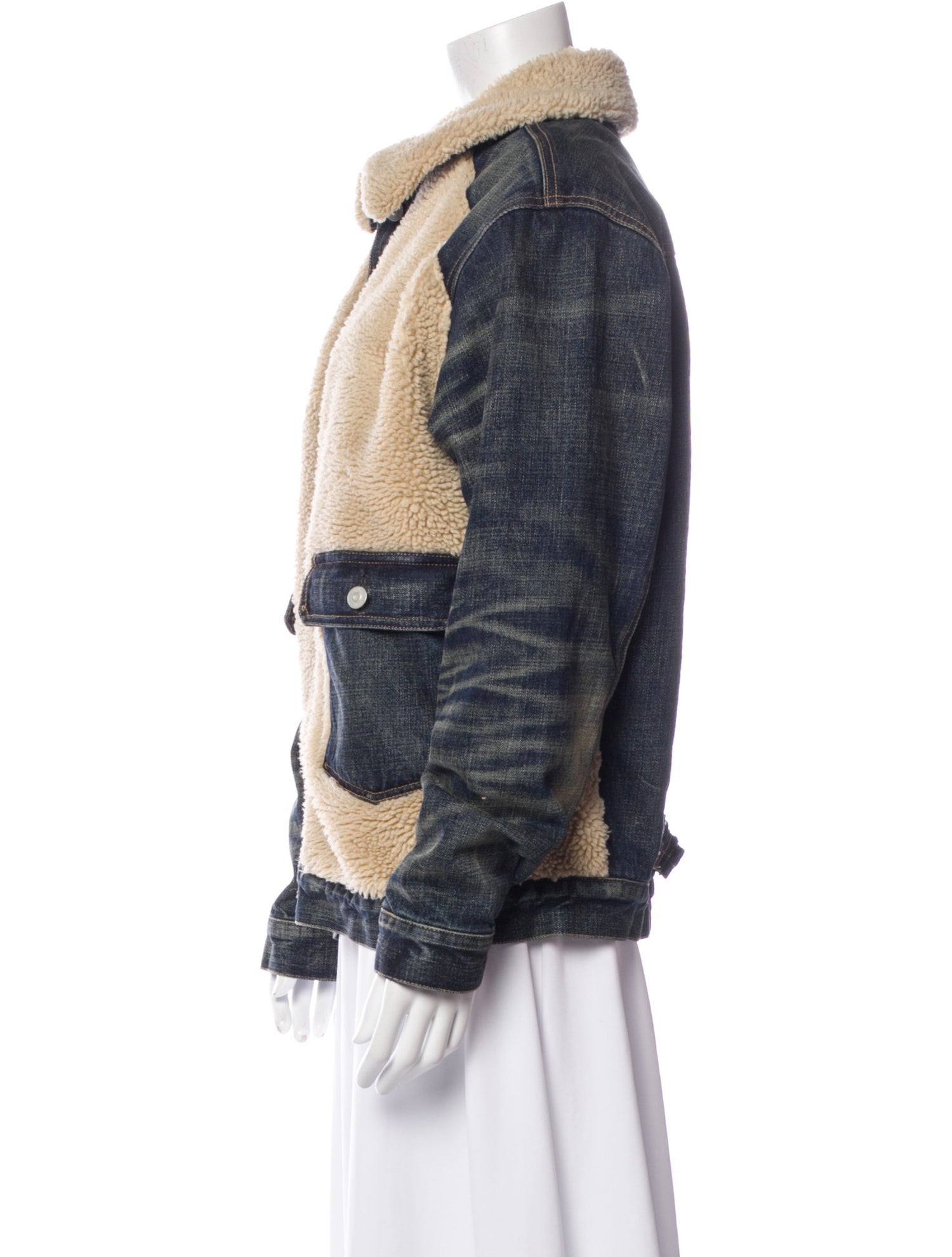 RRL & Co. Colorblock Pattern Denim Jacket