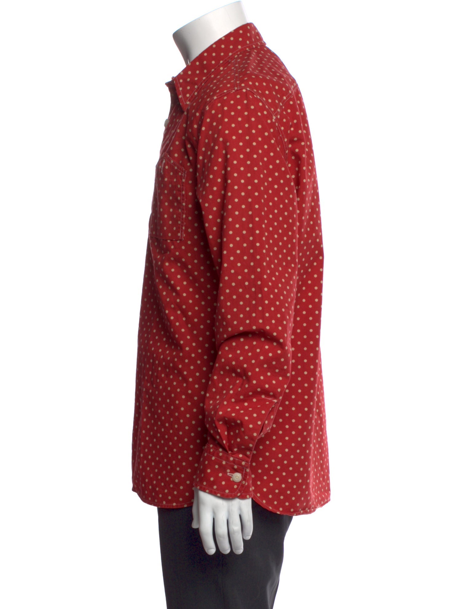 RRL & Co. Polka Dot Print Long Sleeve Shirt