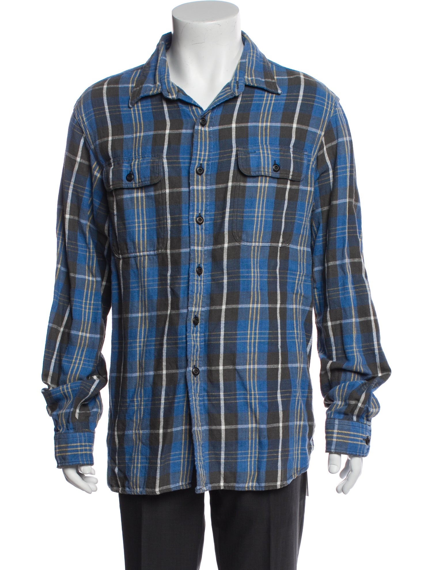 RRL & Co. Plaid Print Long Sleeve Shirt