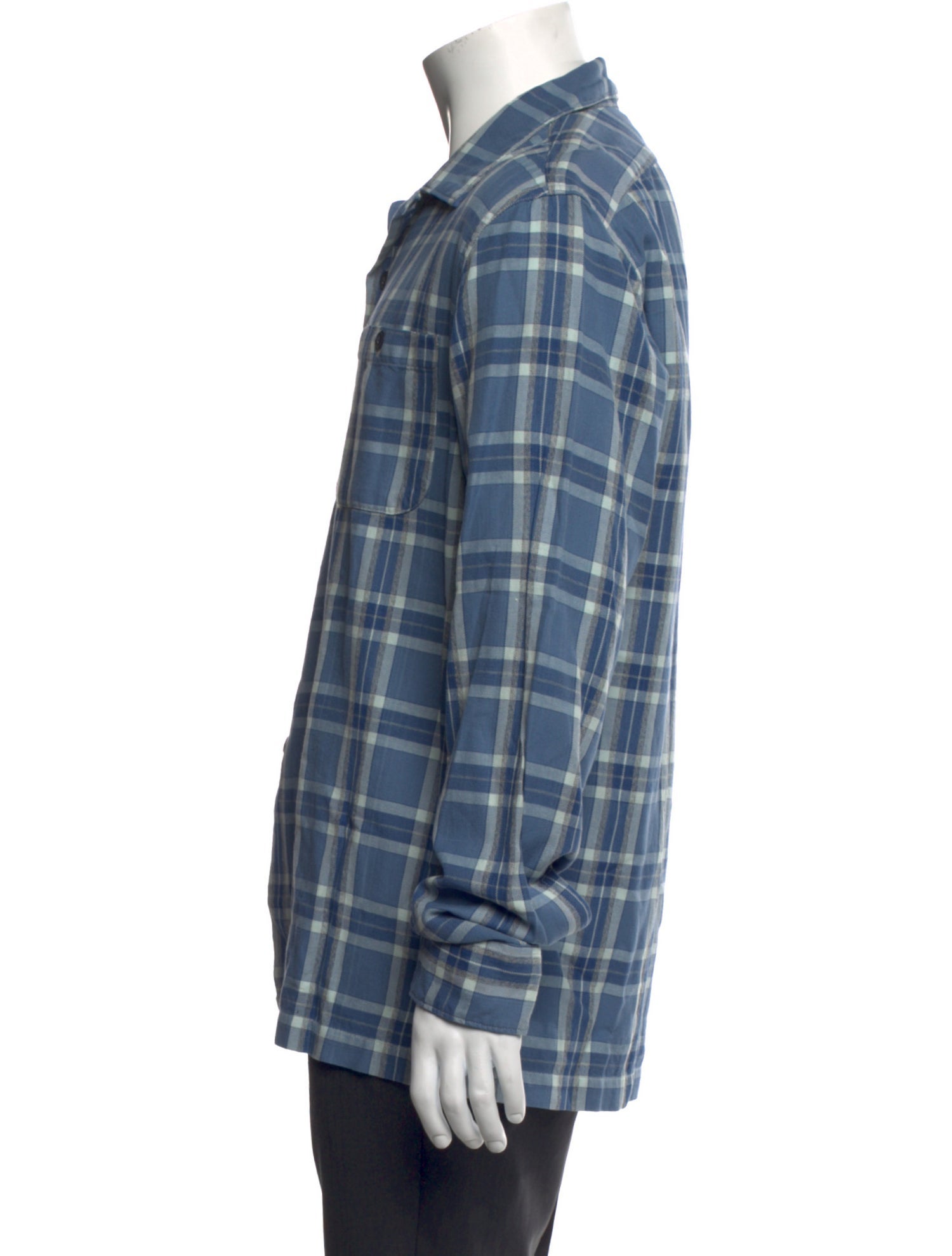 RRL & Co. Plaid Print Long Sleeve Western Shirt