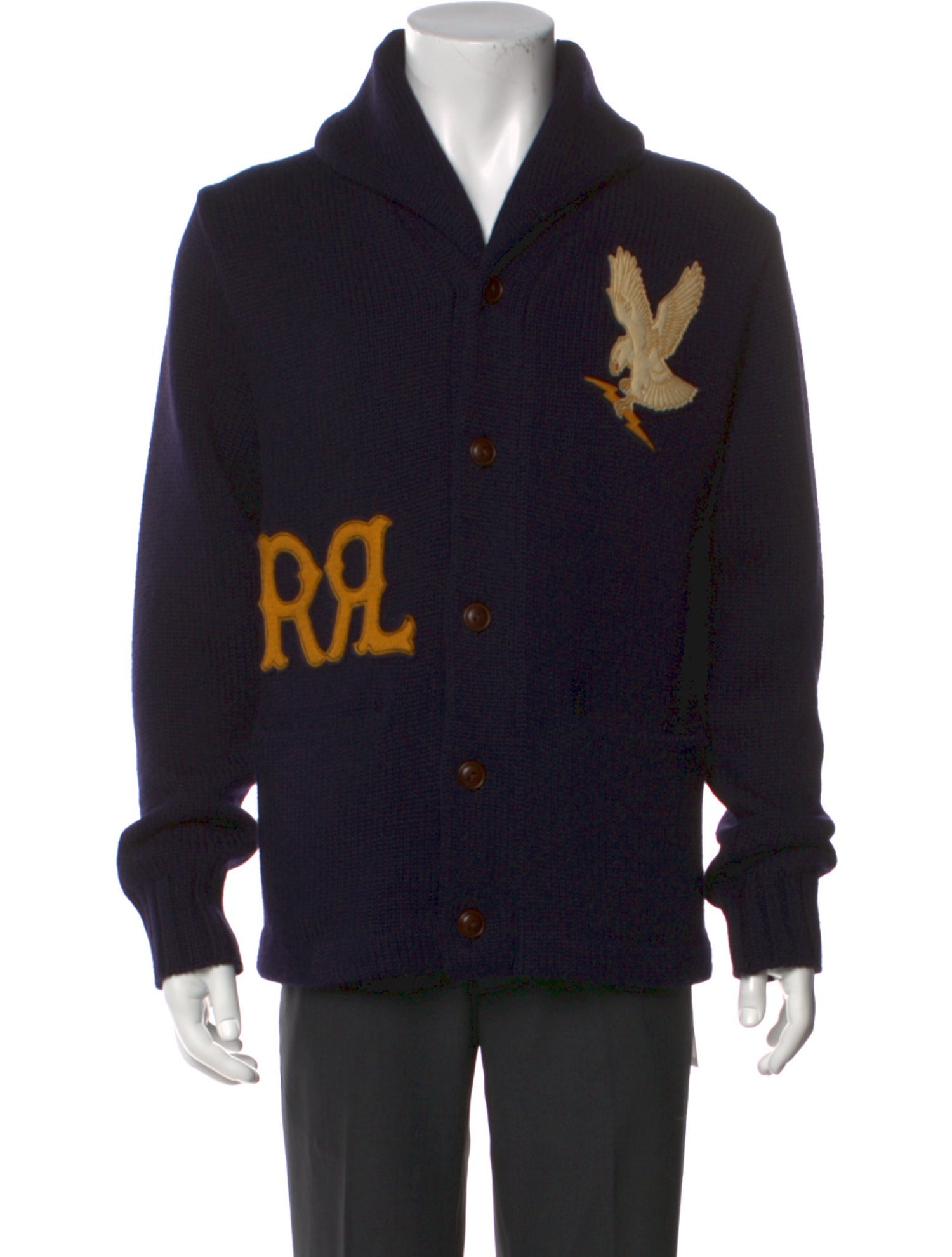 RRL & Co. Wool Graphic Print Cardigan