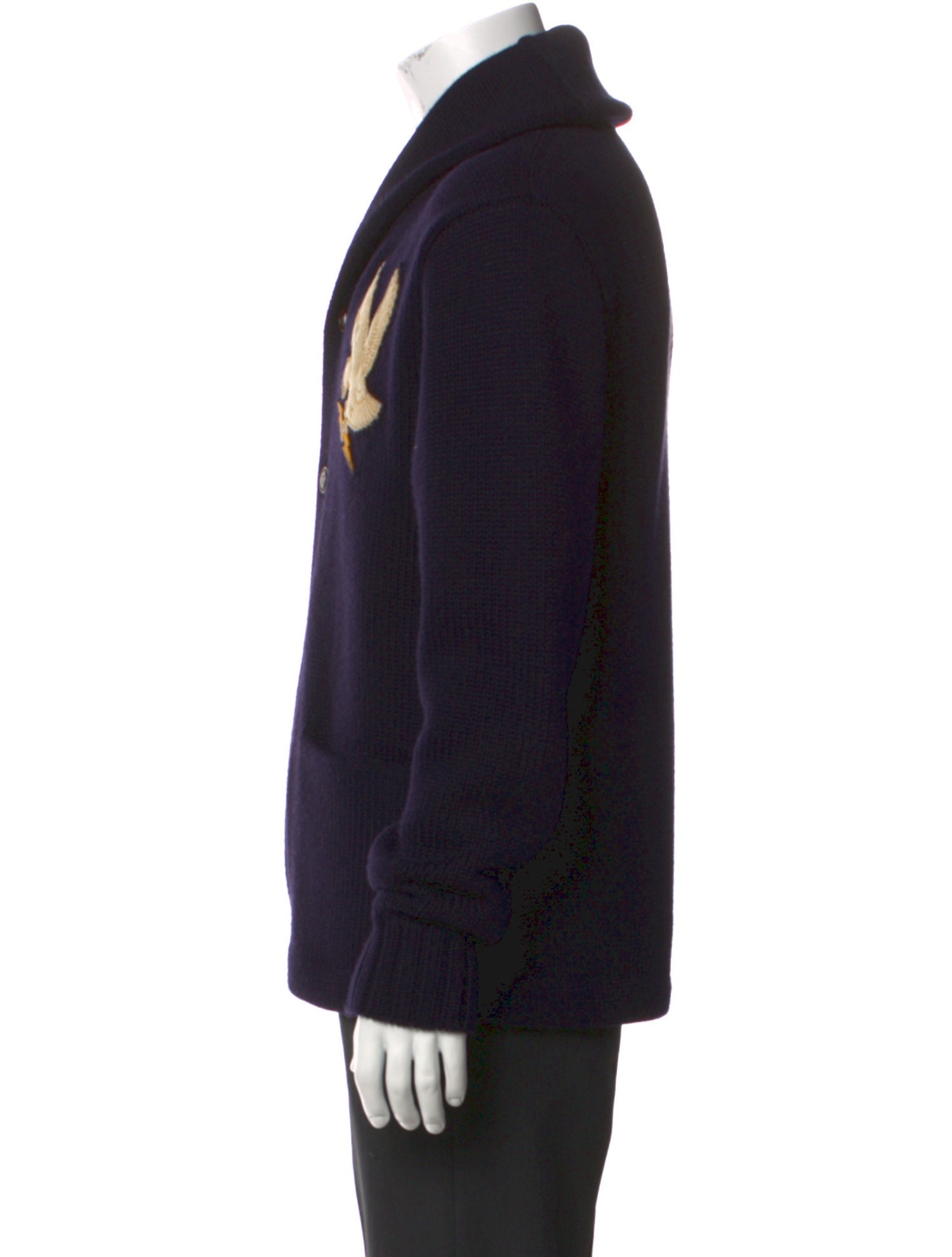 RRL & Co. Wool Graphic Print Cardigan