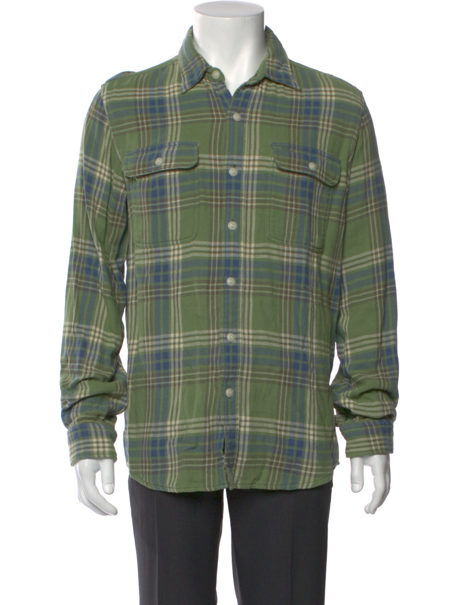 RRL & Co. Plaid Print Long Sleeve Shirt