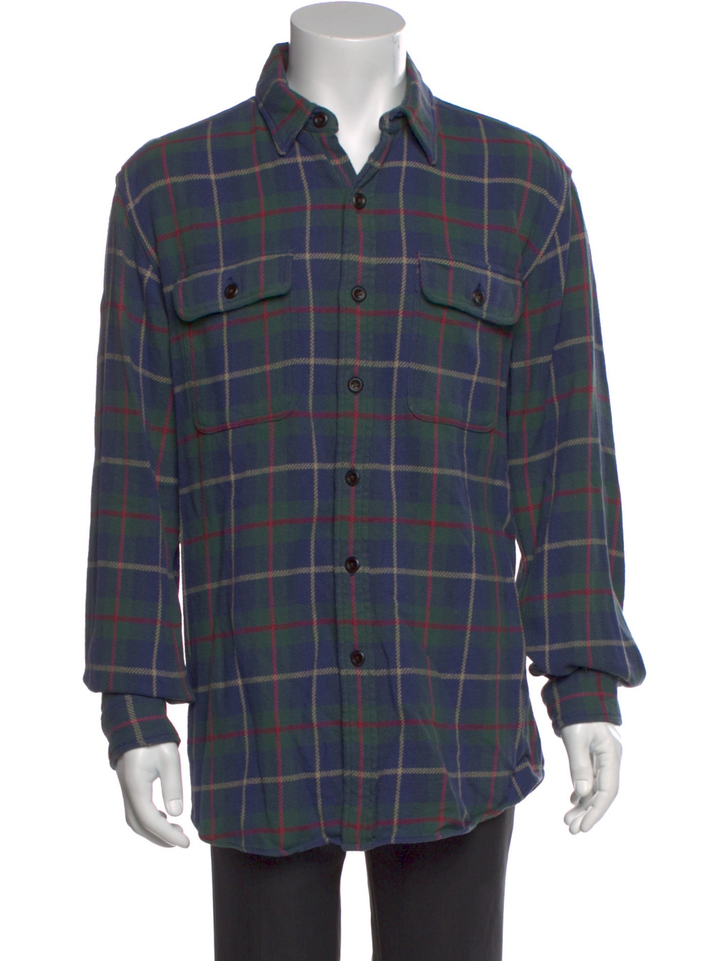 RRL & Co. Plaid Print Long Sleeve Shirt
