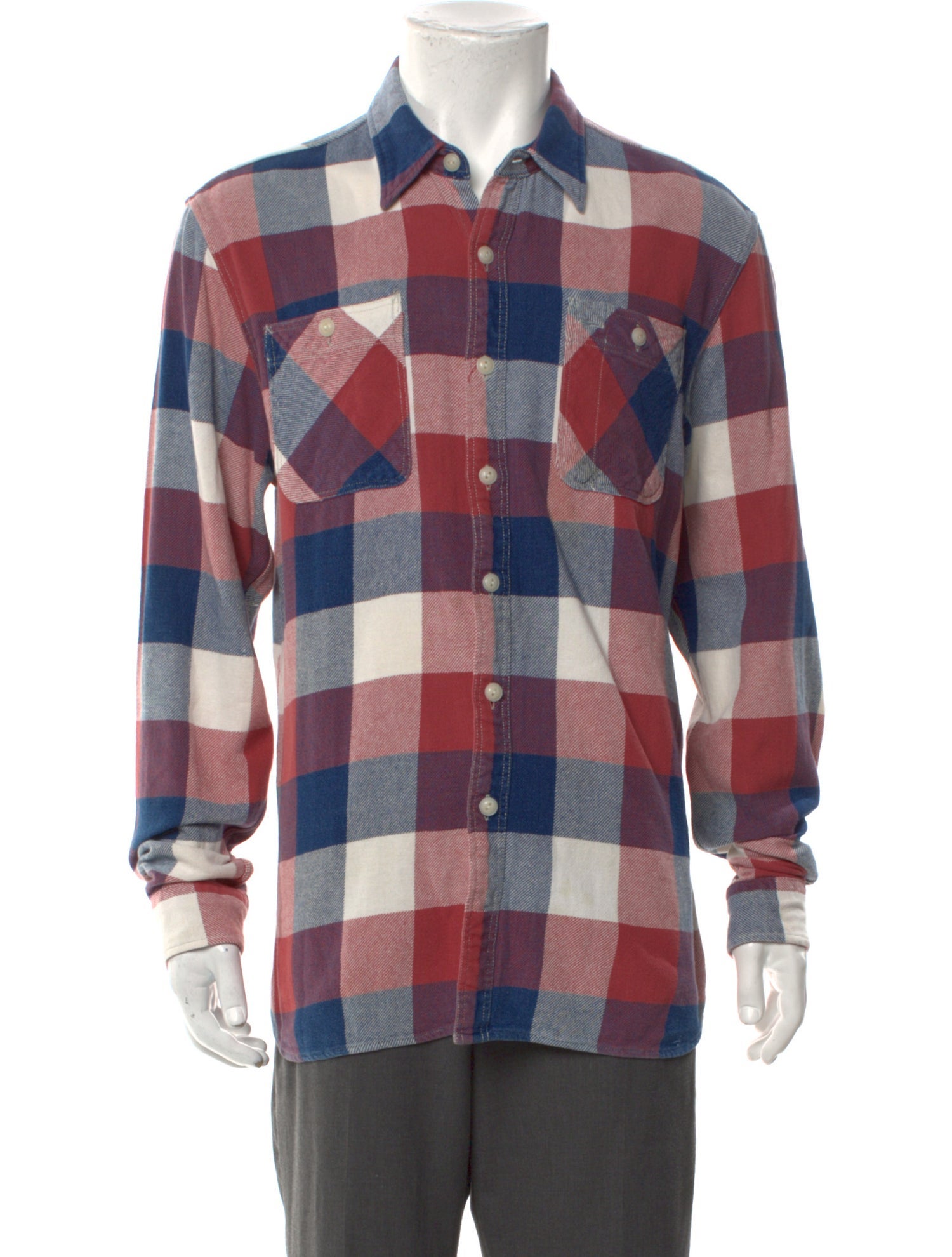RRL & Co. Plaid Print Long Sleeve Shirt