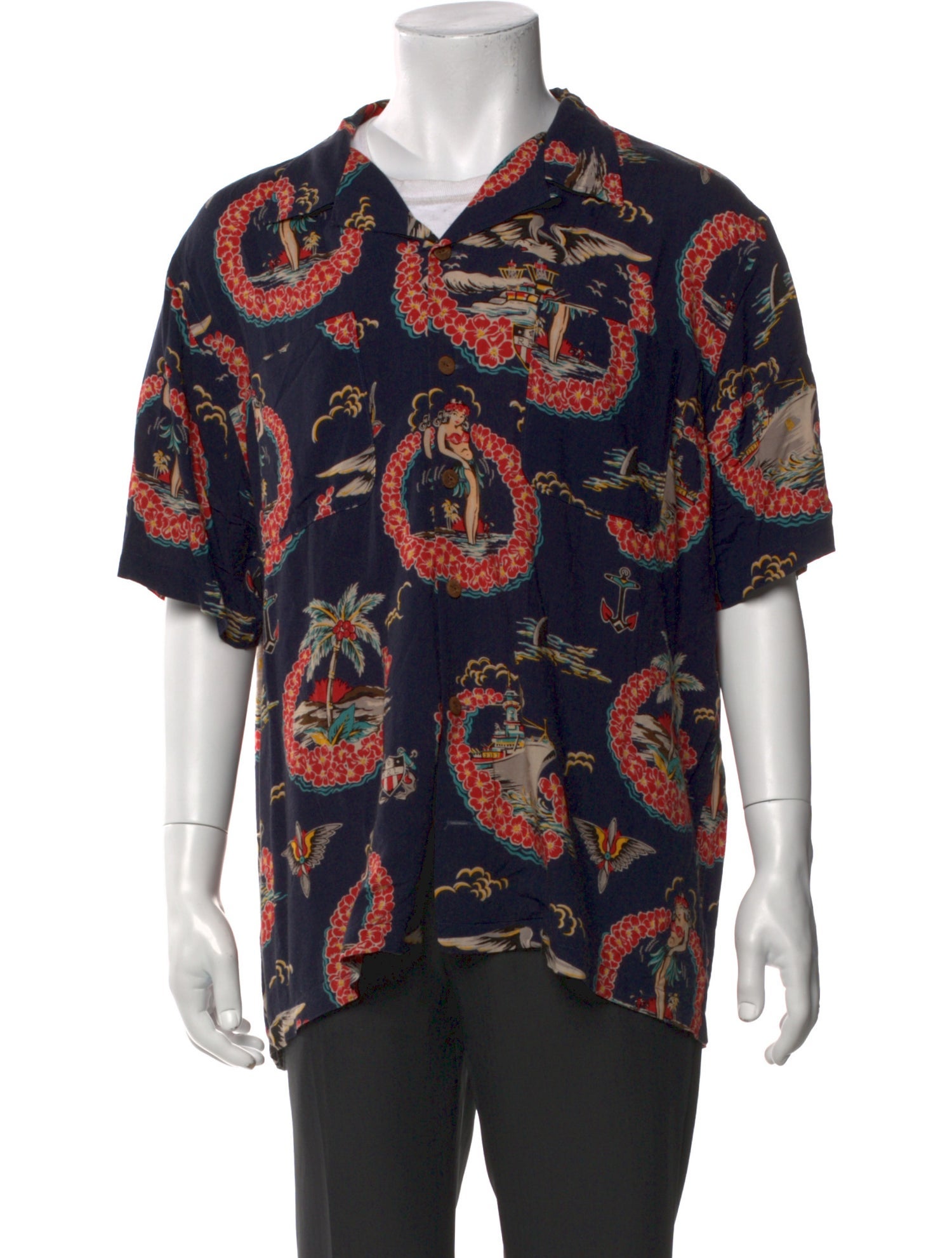 RRL & Co. Printed Short Sleeve Shirt