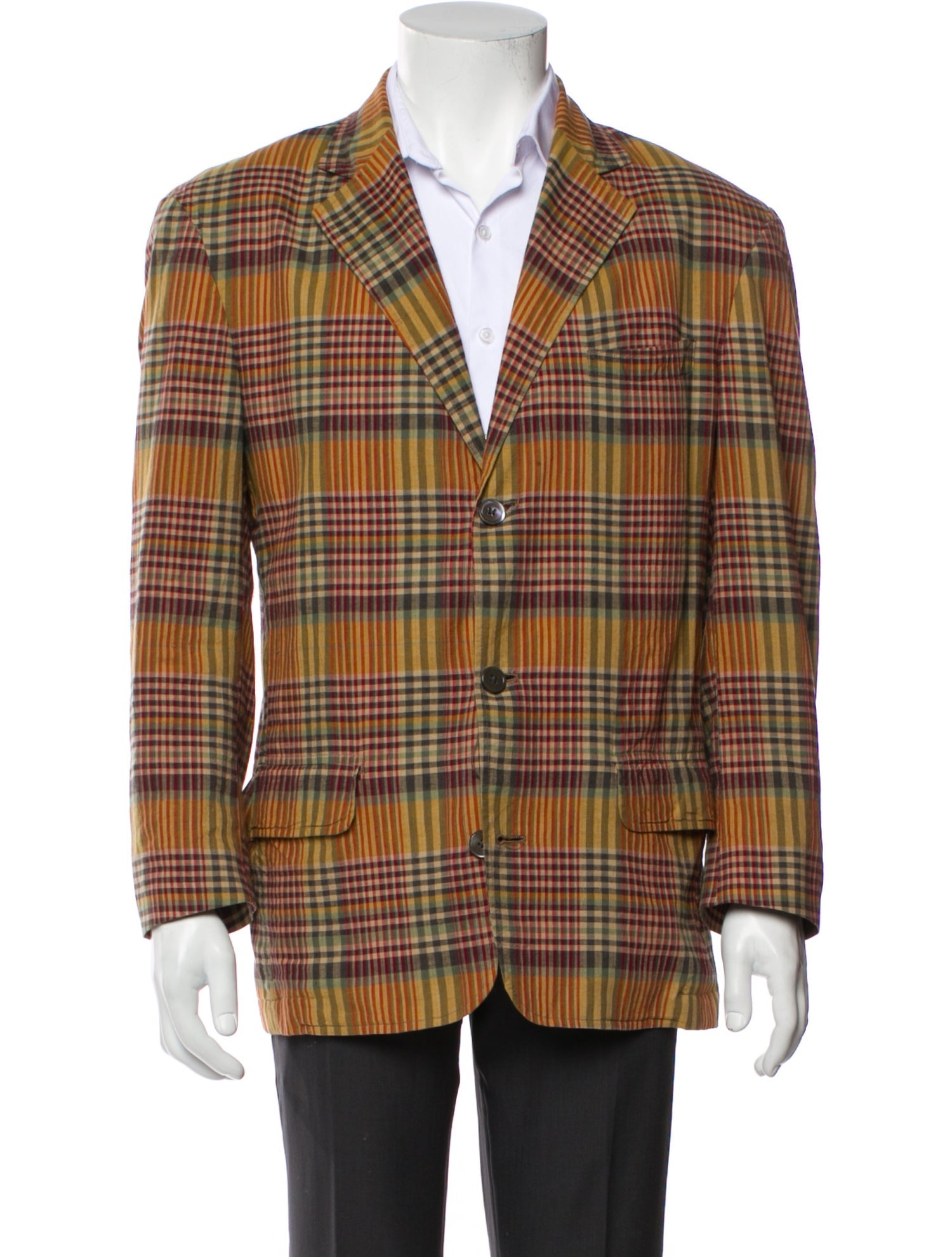 RRL & Co. Vintage Plaid Print Peacoat