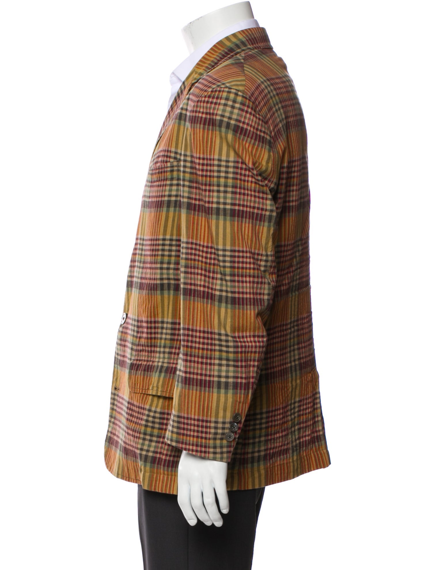 RRL & Co. Vintage Plaid Print Peacoat