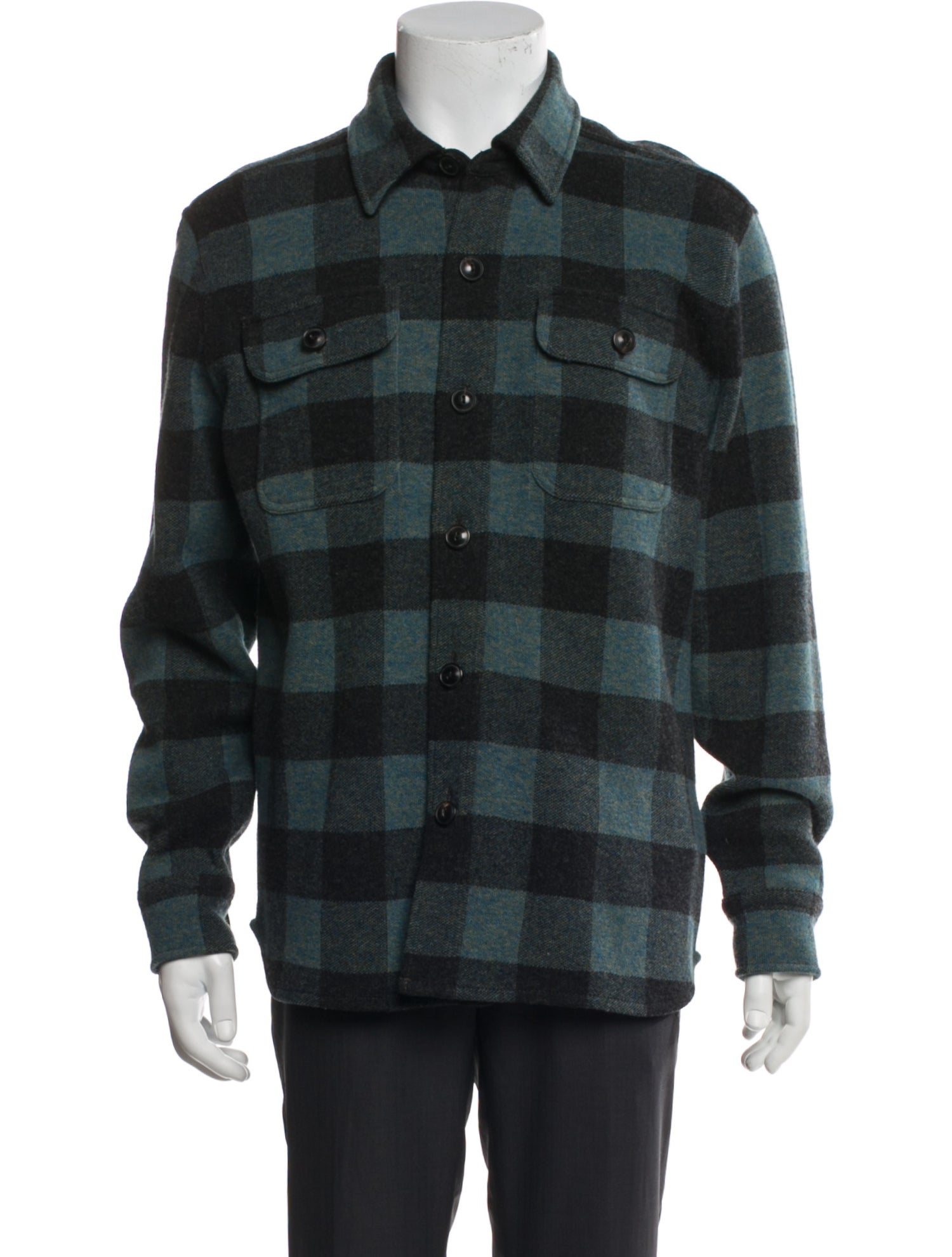 RRL & Co. Wool Plaid Print Utility Jacket