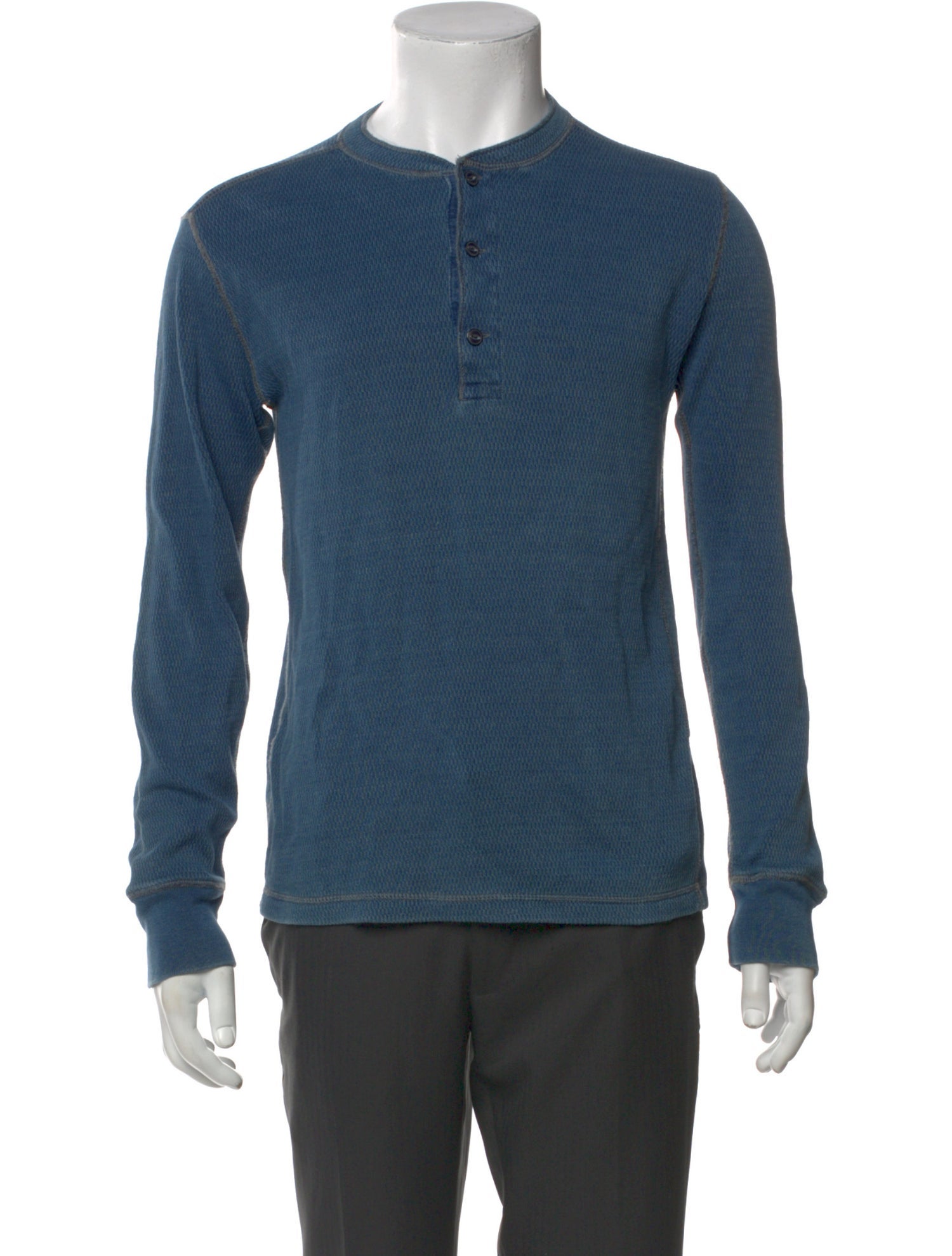 RRL & Co. Crew Neck Long Sleeve Polo Sweater