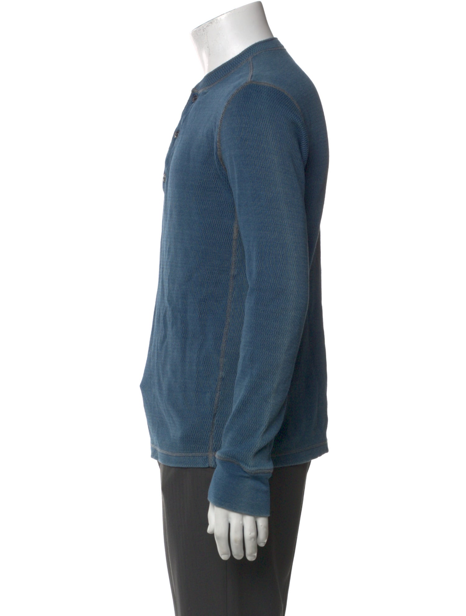 RRL & Co. Crew Neck Long Sleeve Polo Sweater