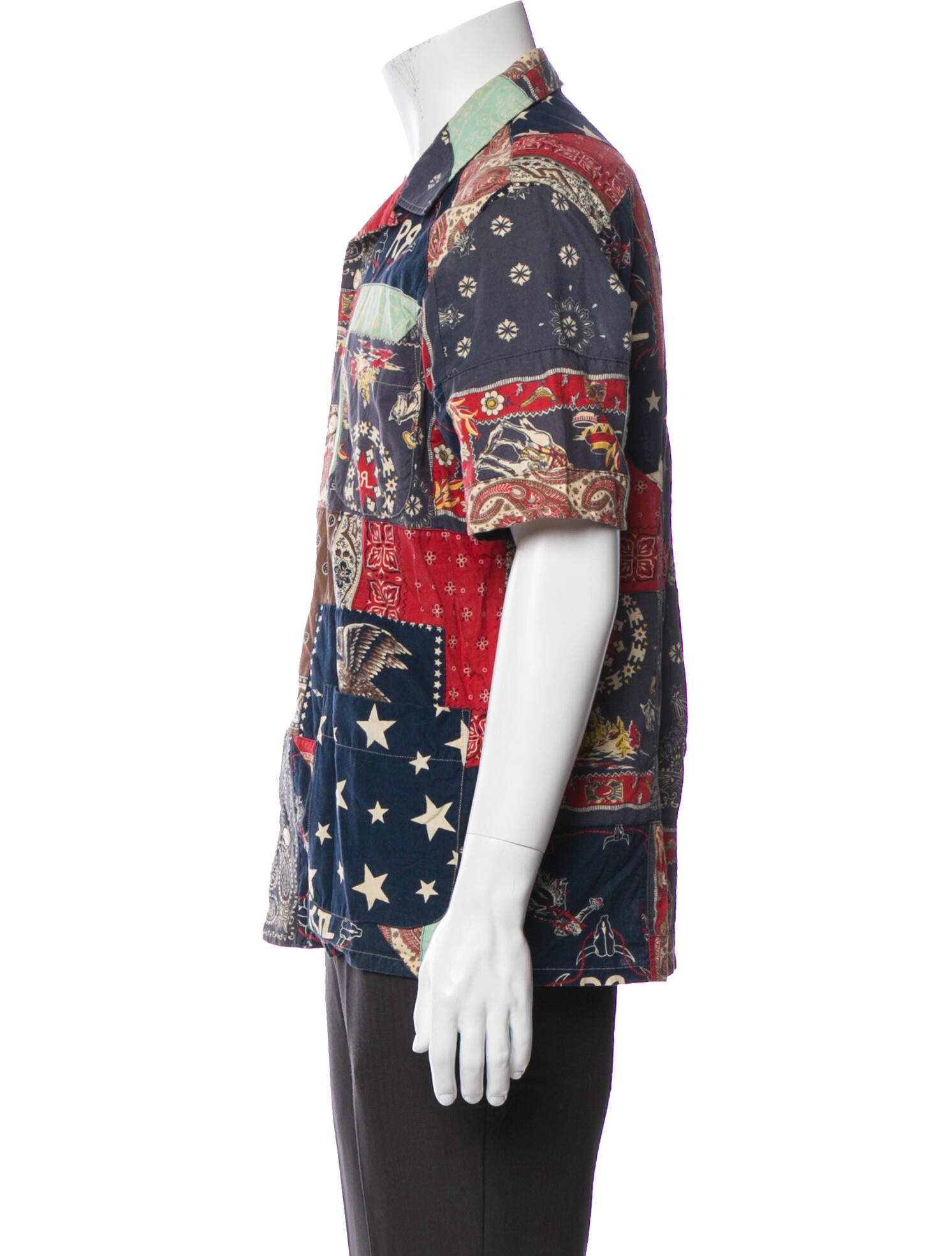 RRL & Co. Paisley Print Short Sleeve Shirt