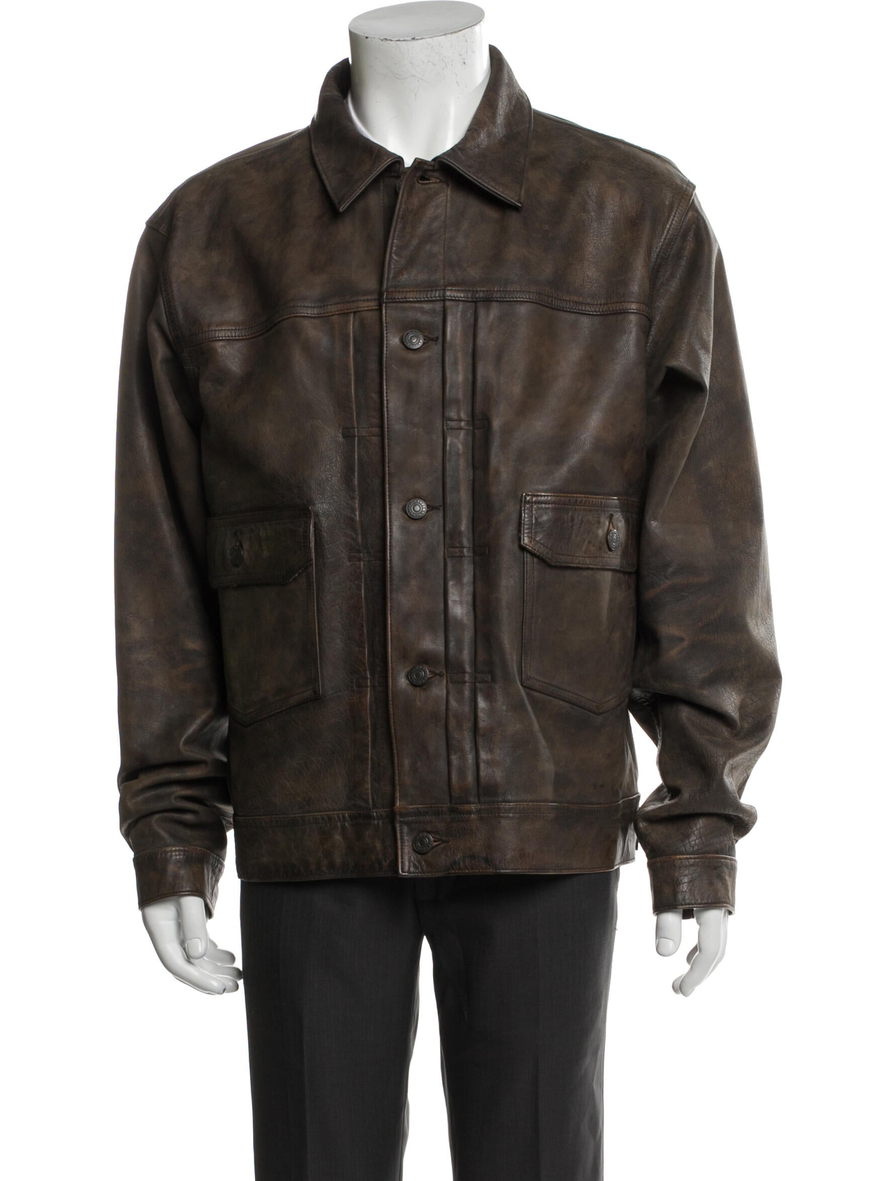 RRL & Co. Leather Utility Jacket
