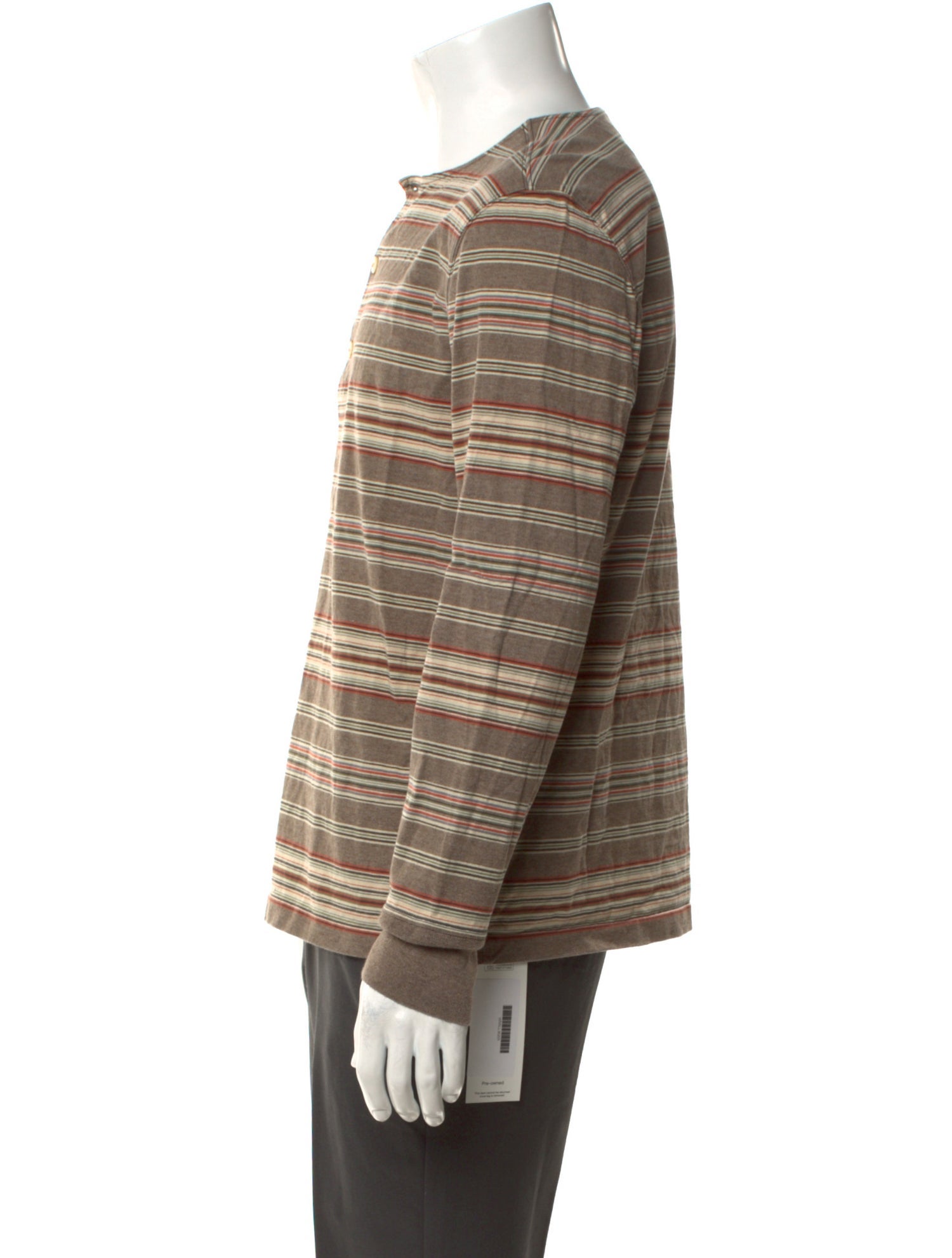 RRL & Co. Striped Scoop Neck Henley