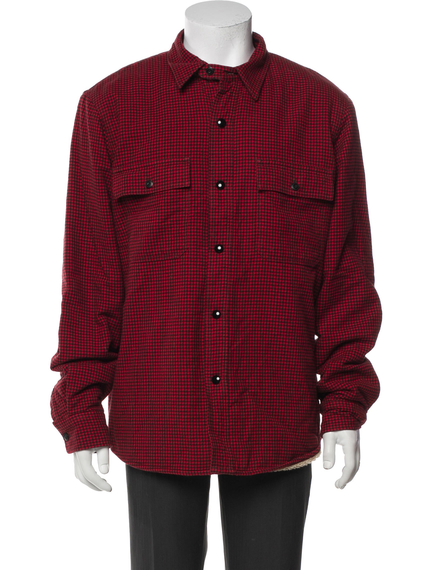 RRL & Co. Plaid Print Puffer Coat