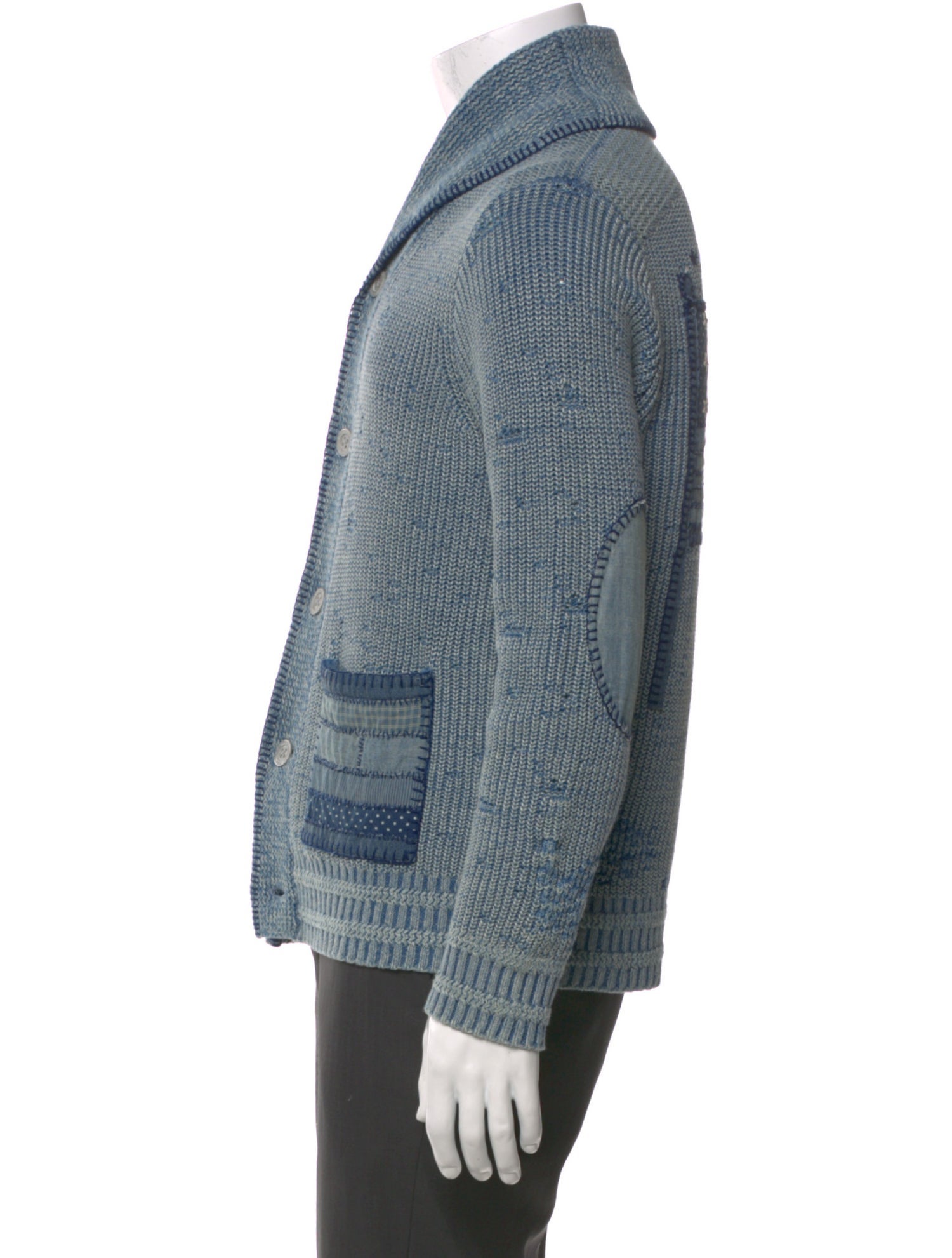 RRL & Co. Mock Neck Long Sleeve Cardigan