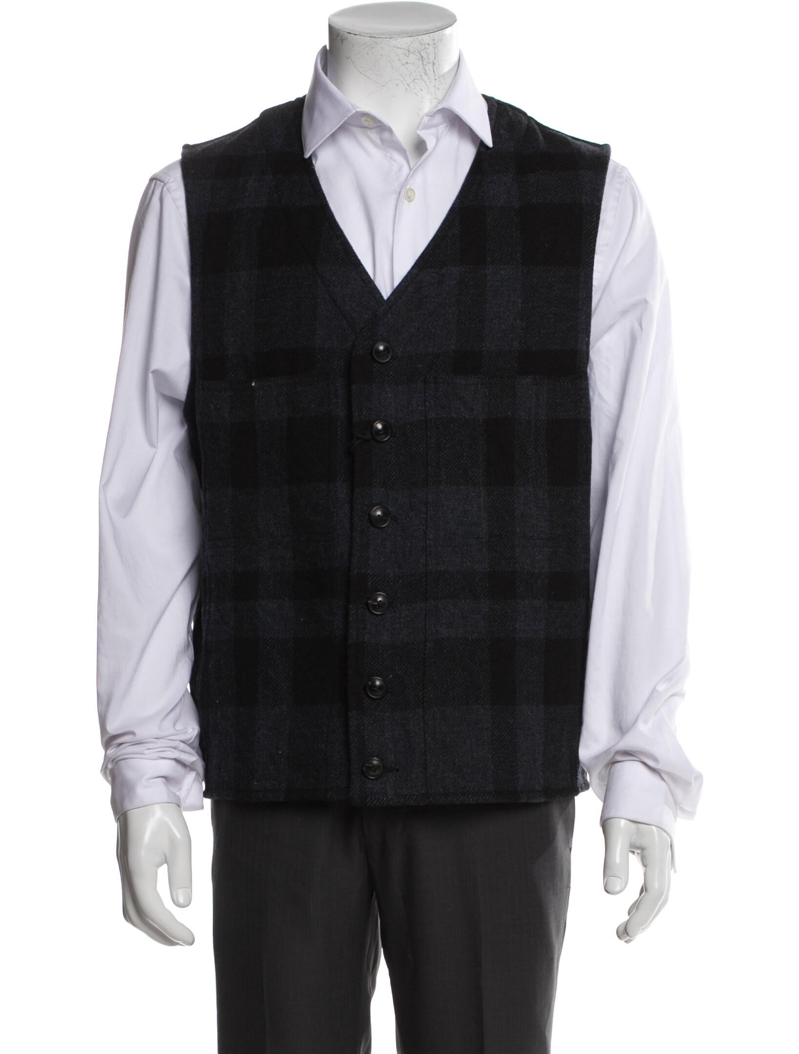 RRL & Co. Wool Plaid Print Vest w/ Tags