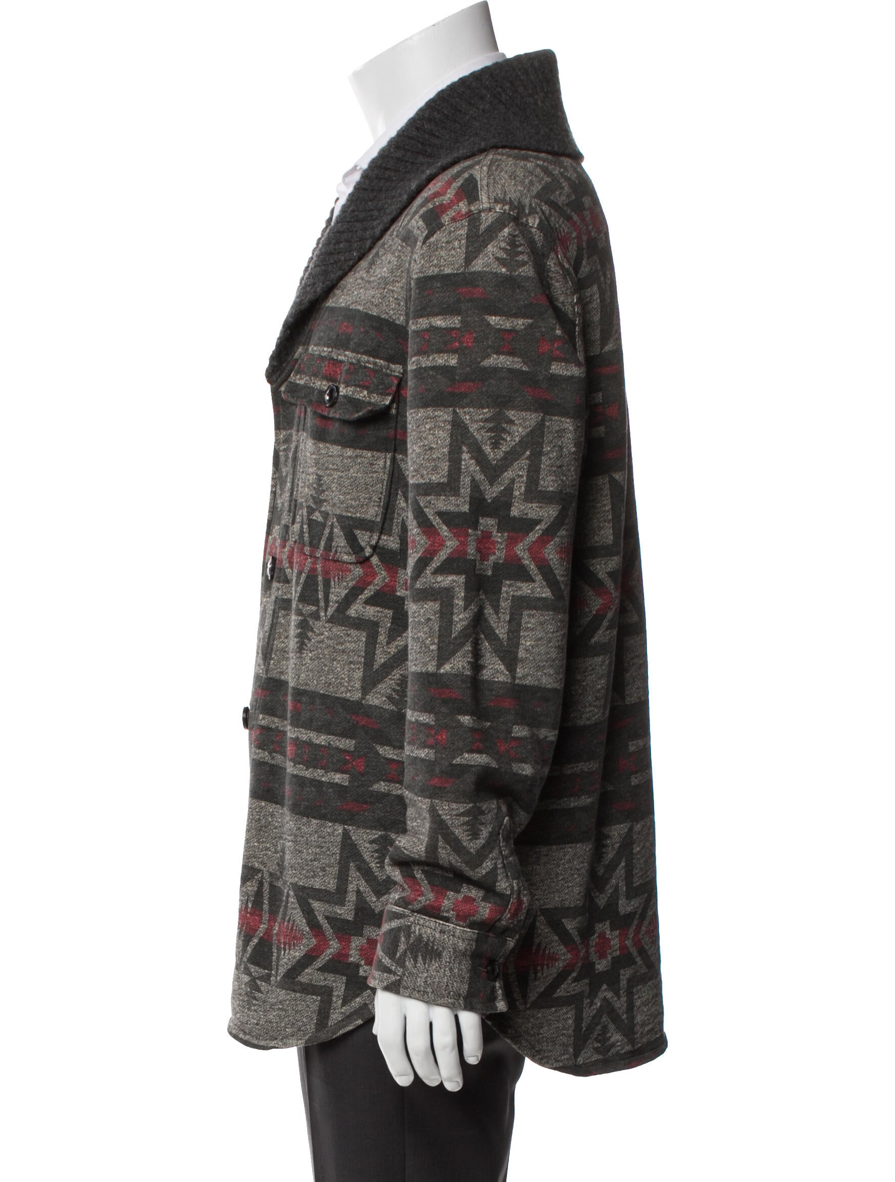 RRL & Co. Plaid Print Peacoat