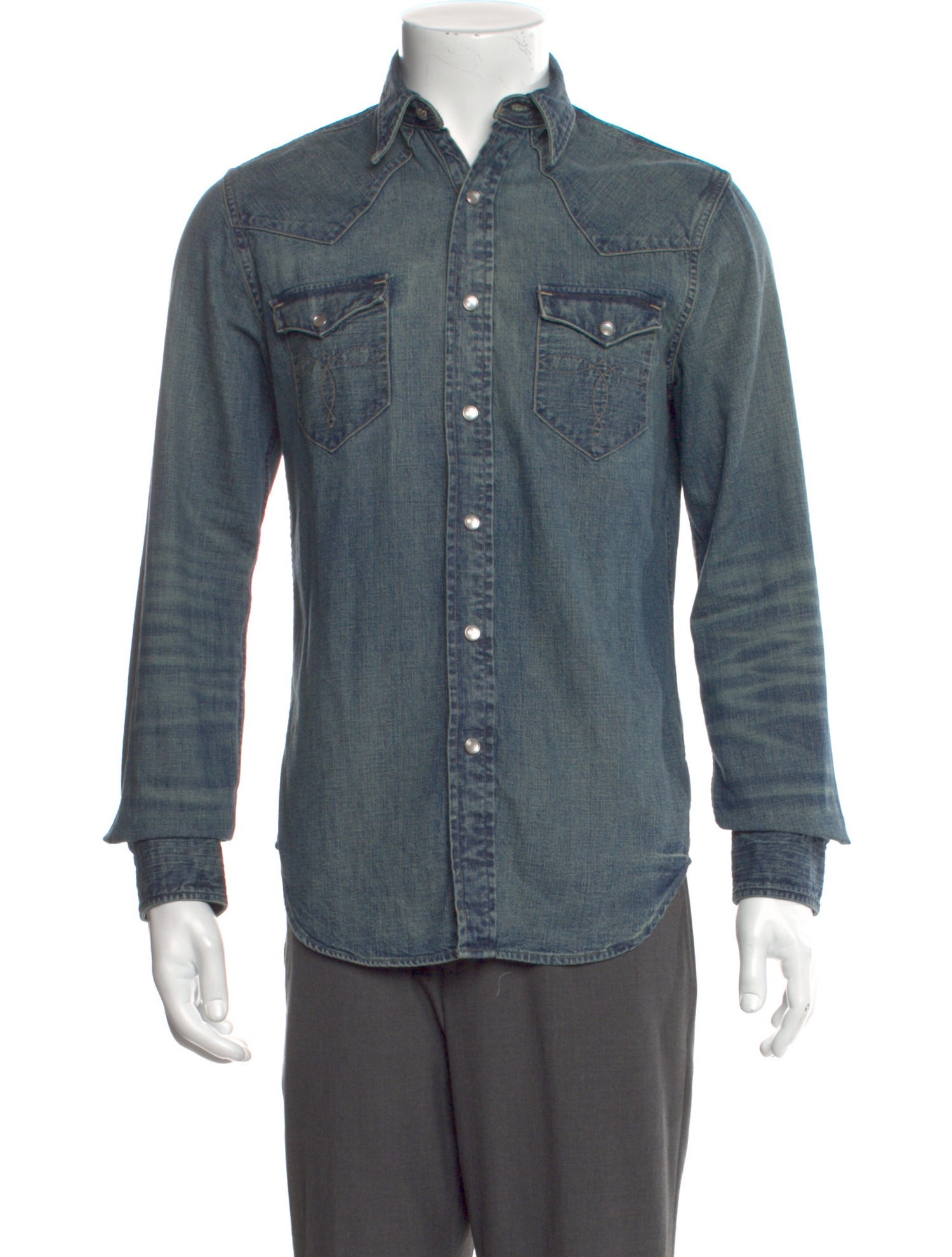 RRL & Co. Long Sleeve Denim Shirt