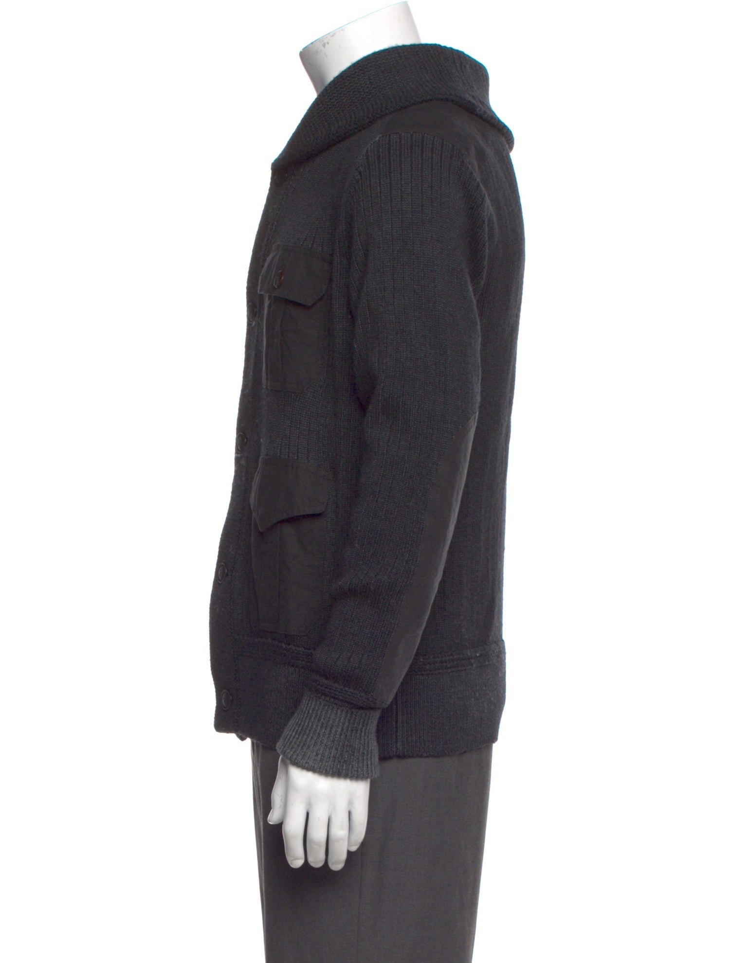 RRL & Co. Merino Wool Mock Neck Cardigan