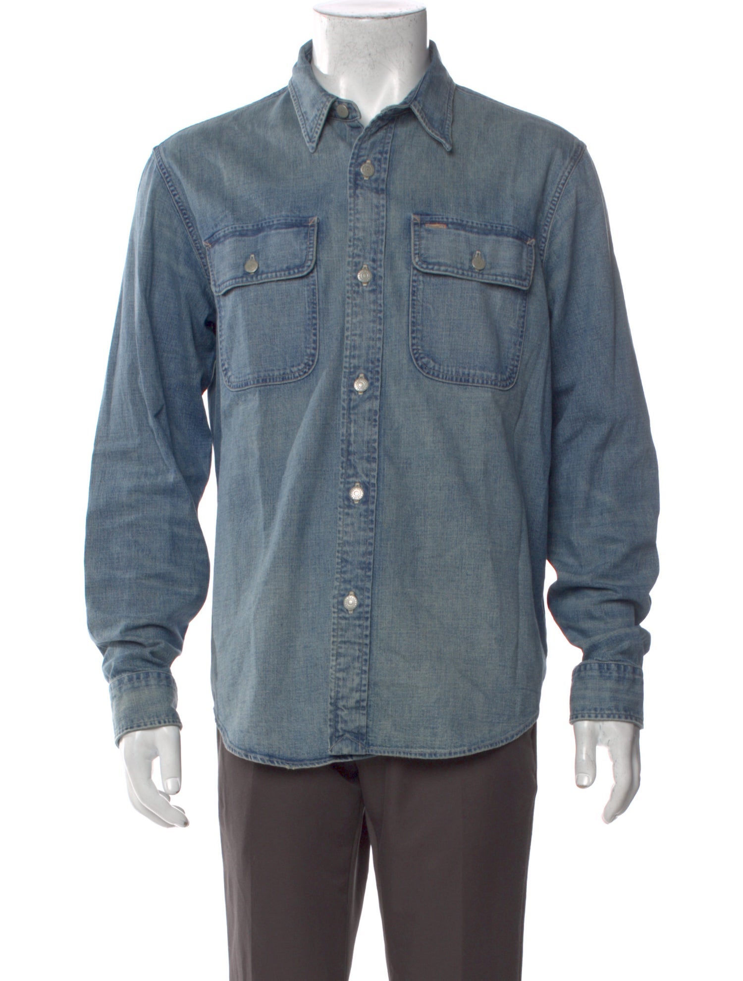 RRL & Co. Long Sleeve Denim Shirt