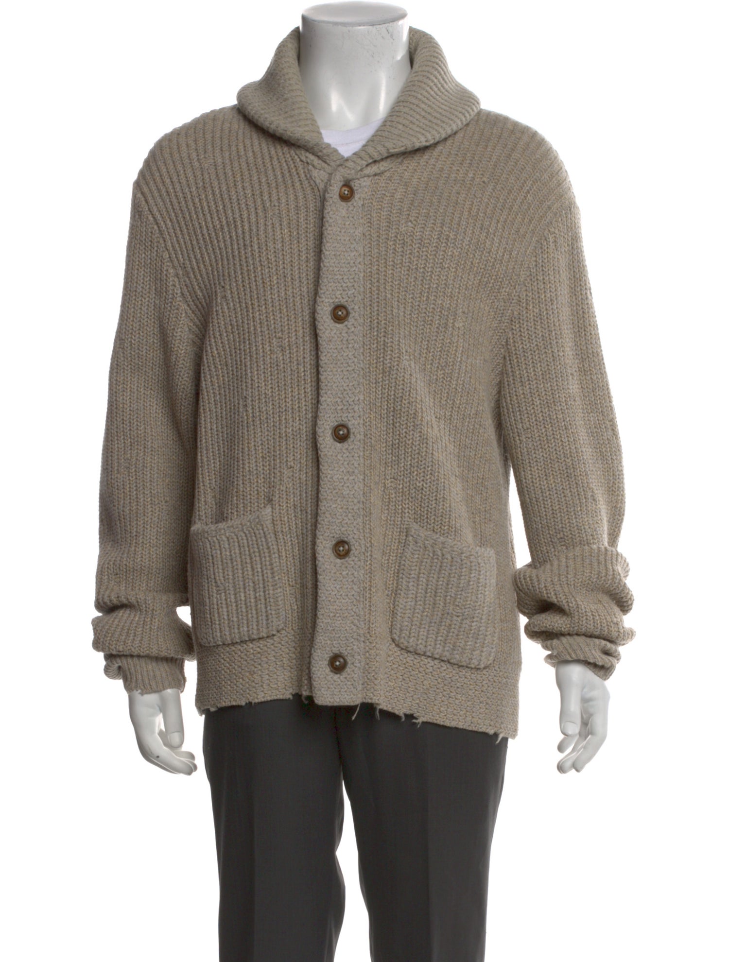 RRL & Co. Wool Mock Neck Cardigan