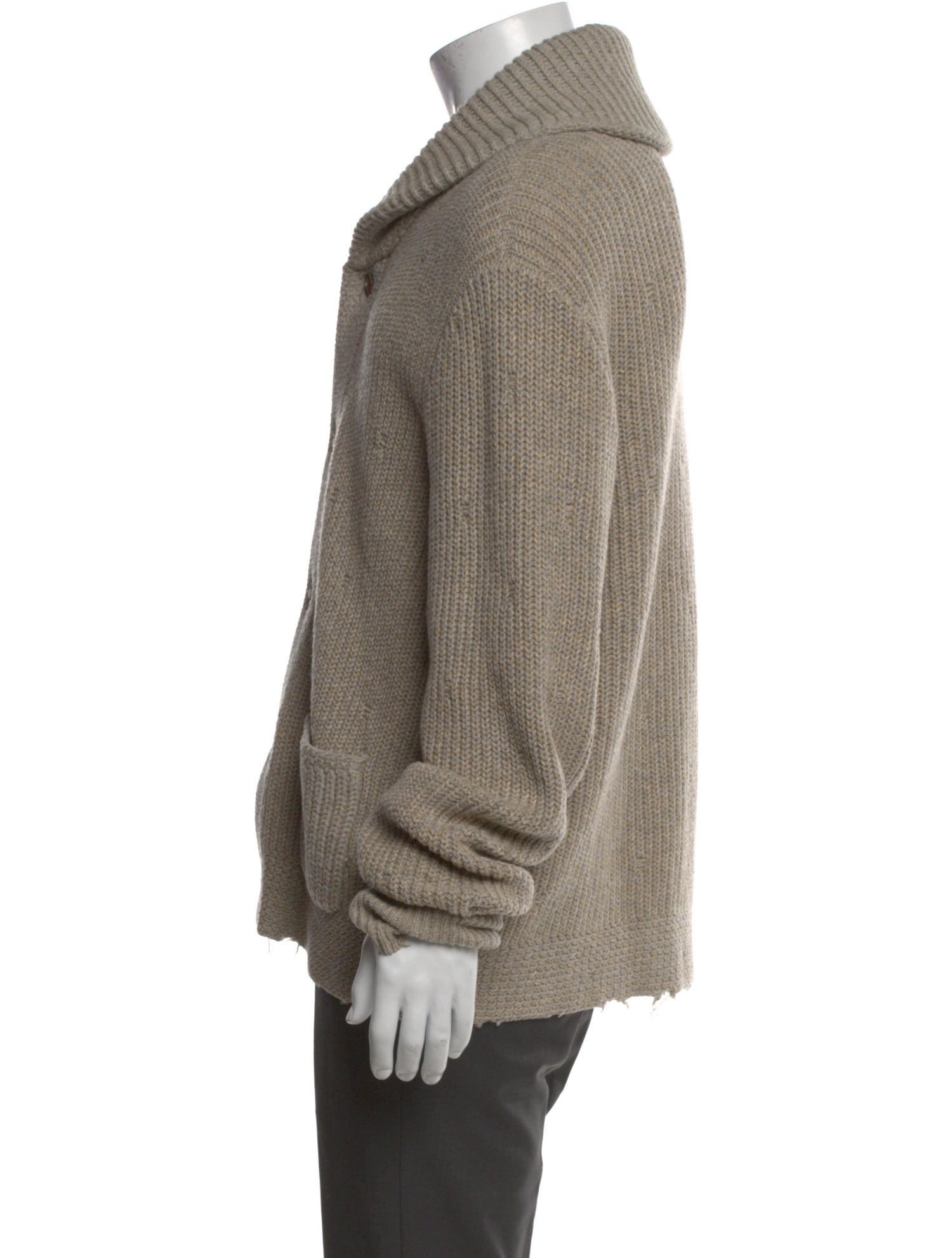 RRL & Co. Wool Mock Neck Cardigan