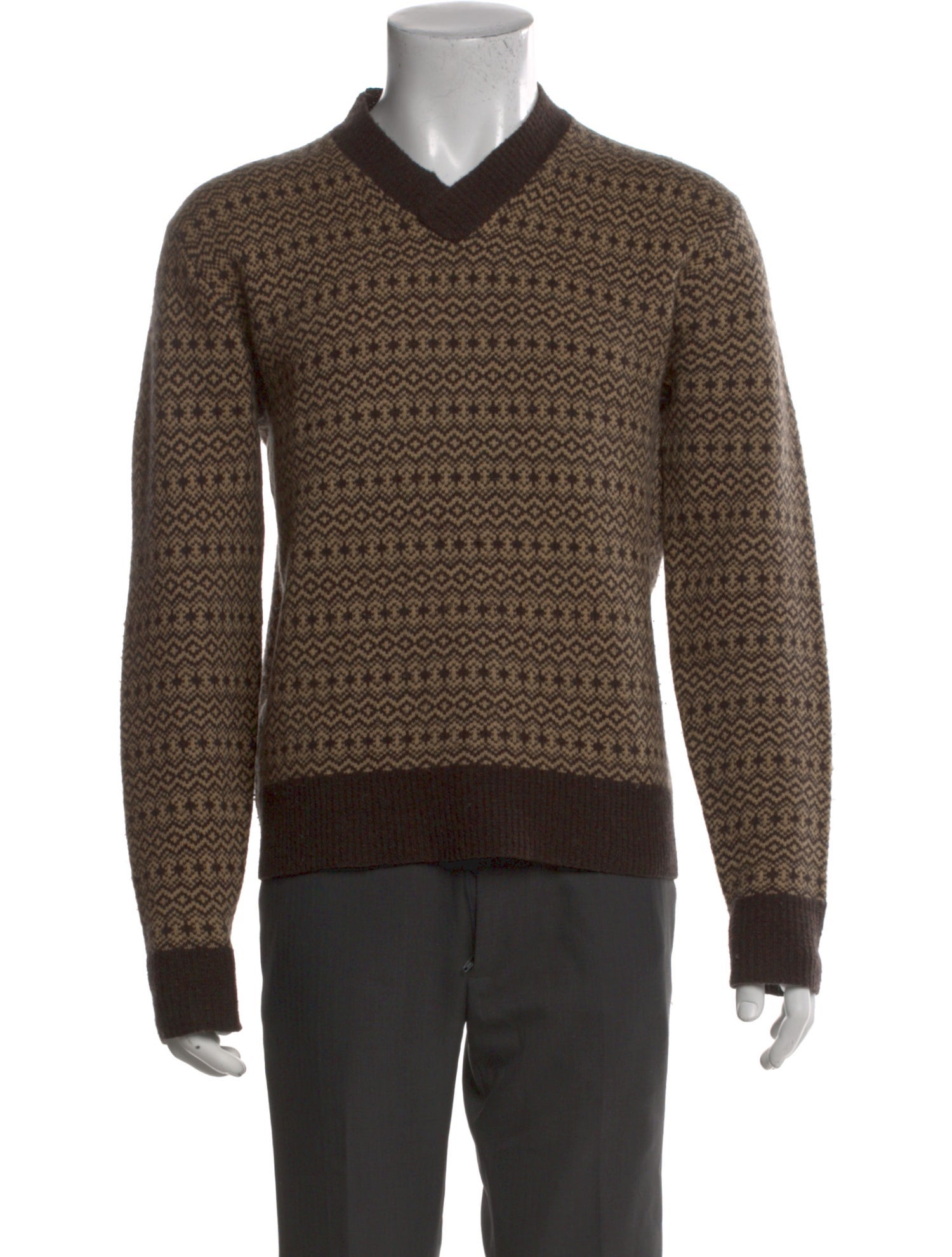 RRL & Co. Lambswool Printed Pullover