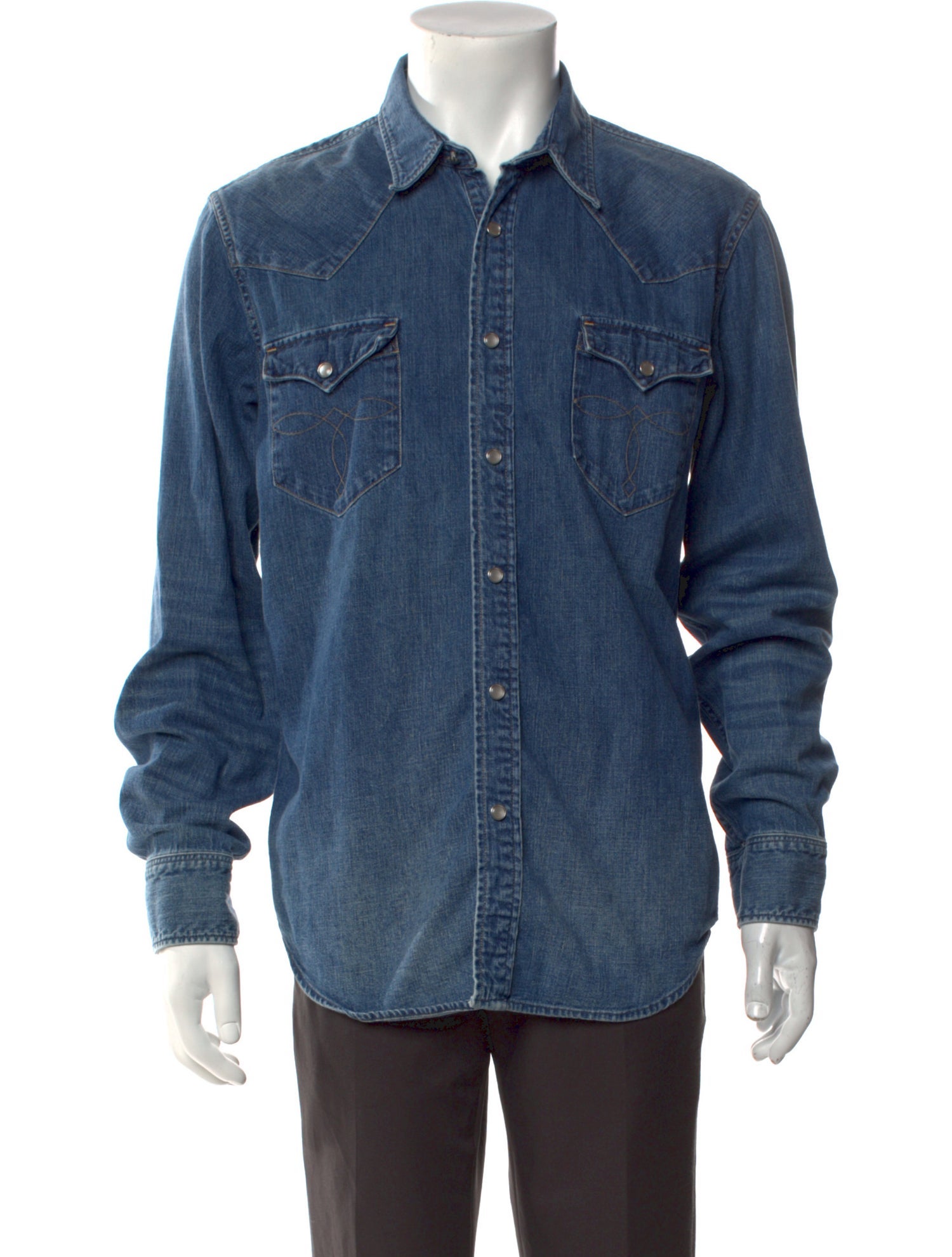 RRL & Co. Long Sleeve Denim Shirt