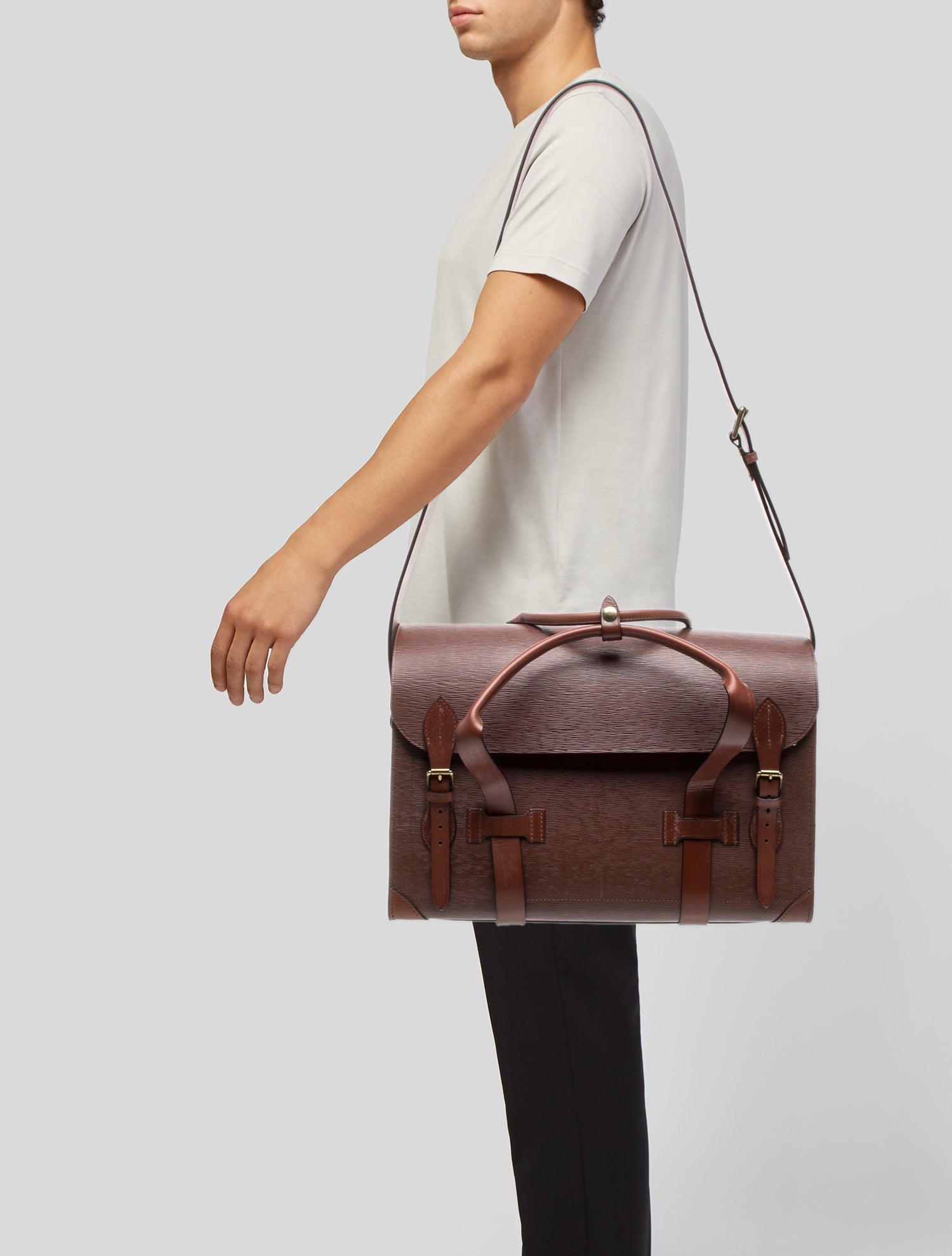 Maison Margiela Leather Laptop Bag - Black Messenger Bags, Bags