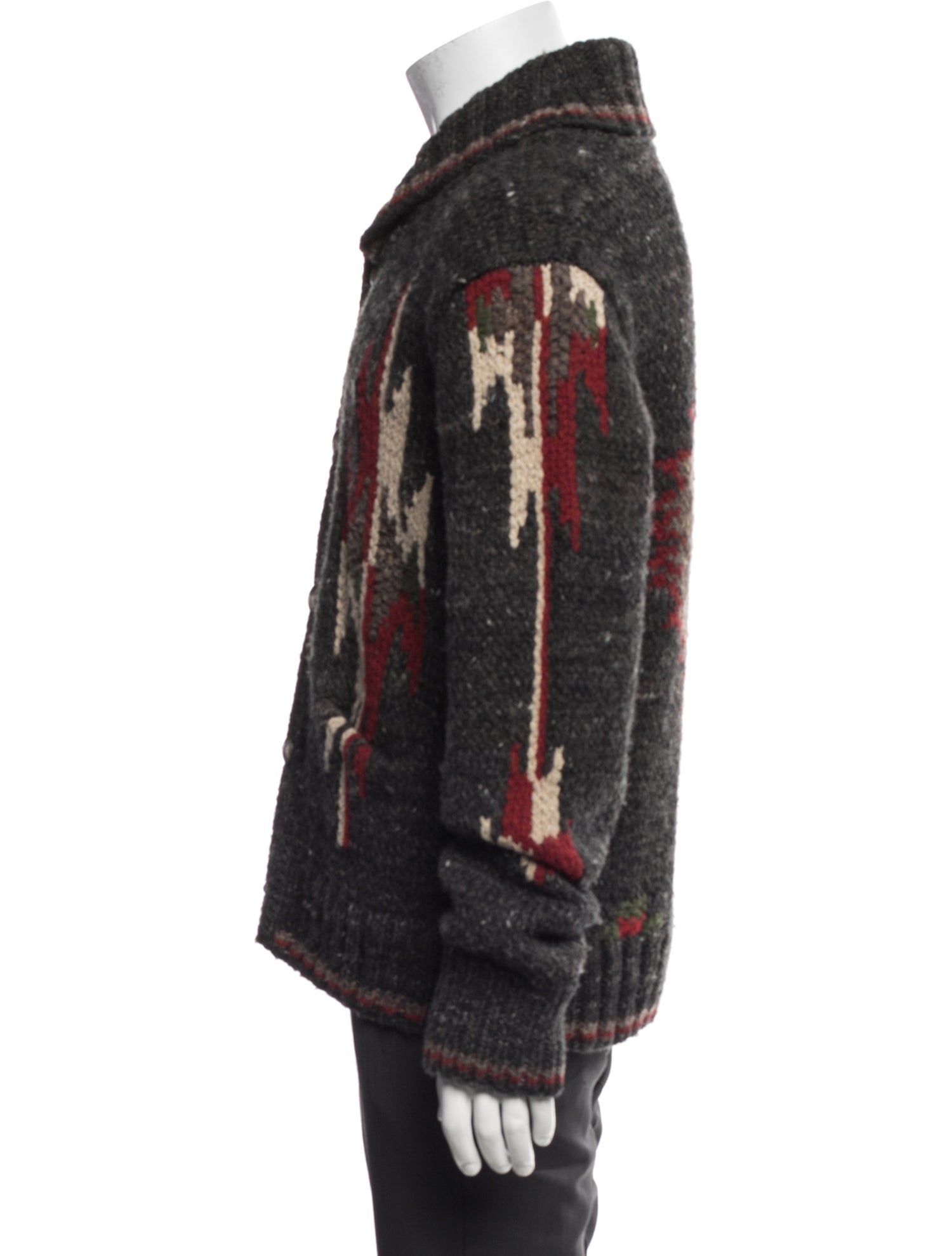RRL & Co. Wool Patterned Cardigan