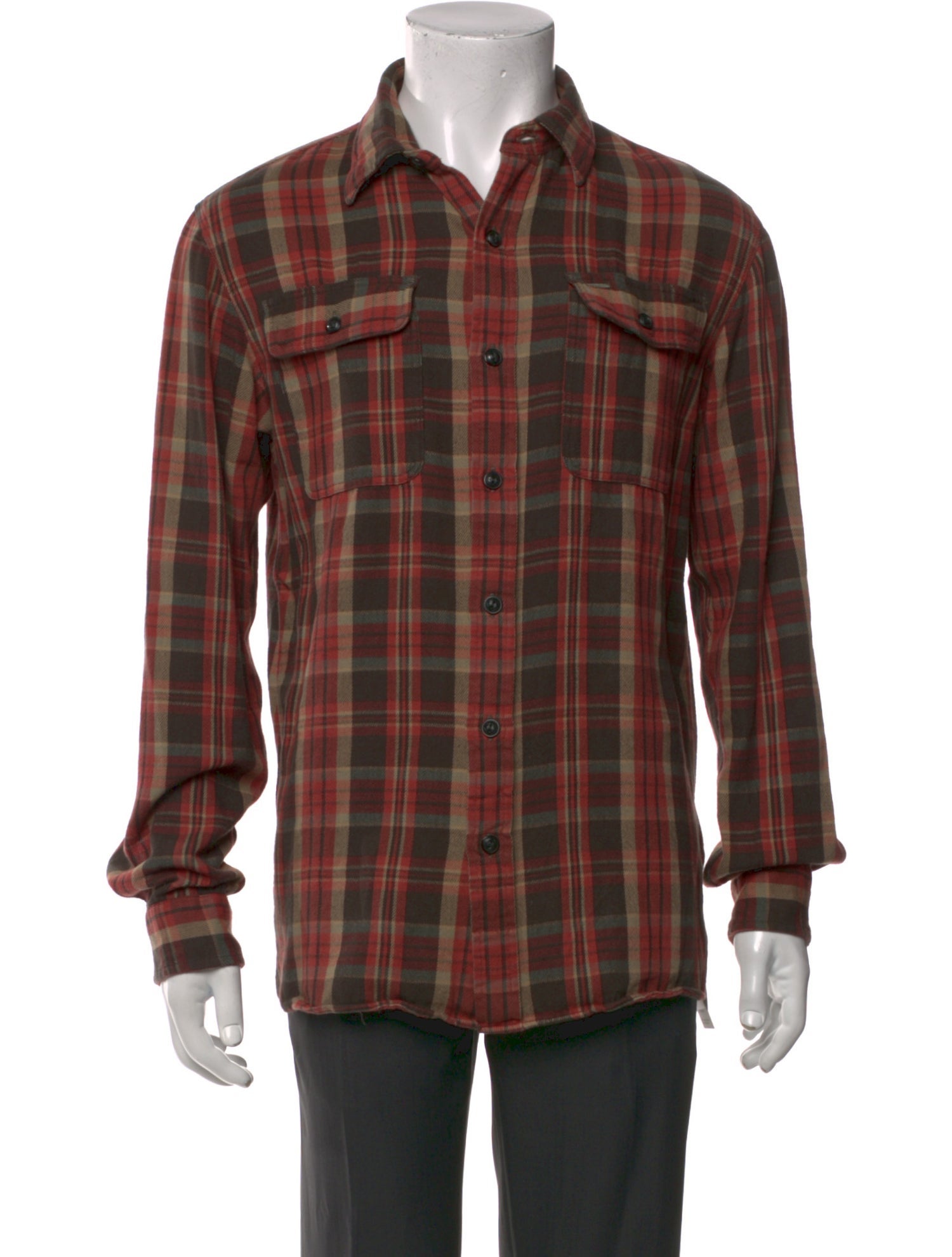 RRL & Co. Plaid Print Long Sleeve Shirt