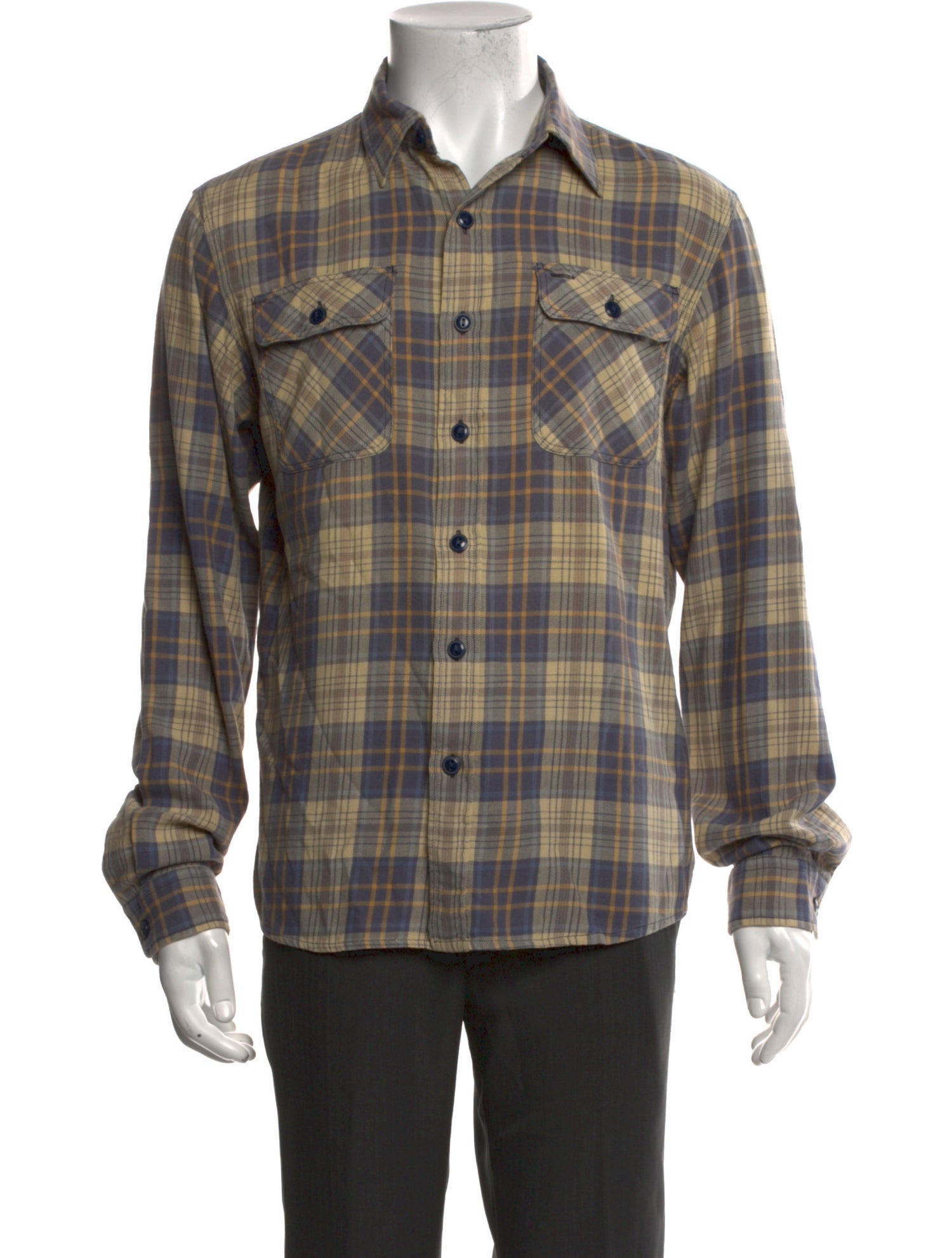 RRL & Co. Plaid Print Long Sleeve Shirt