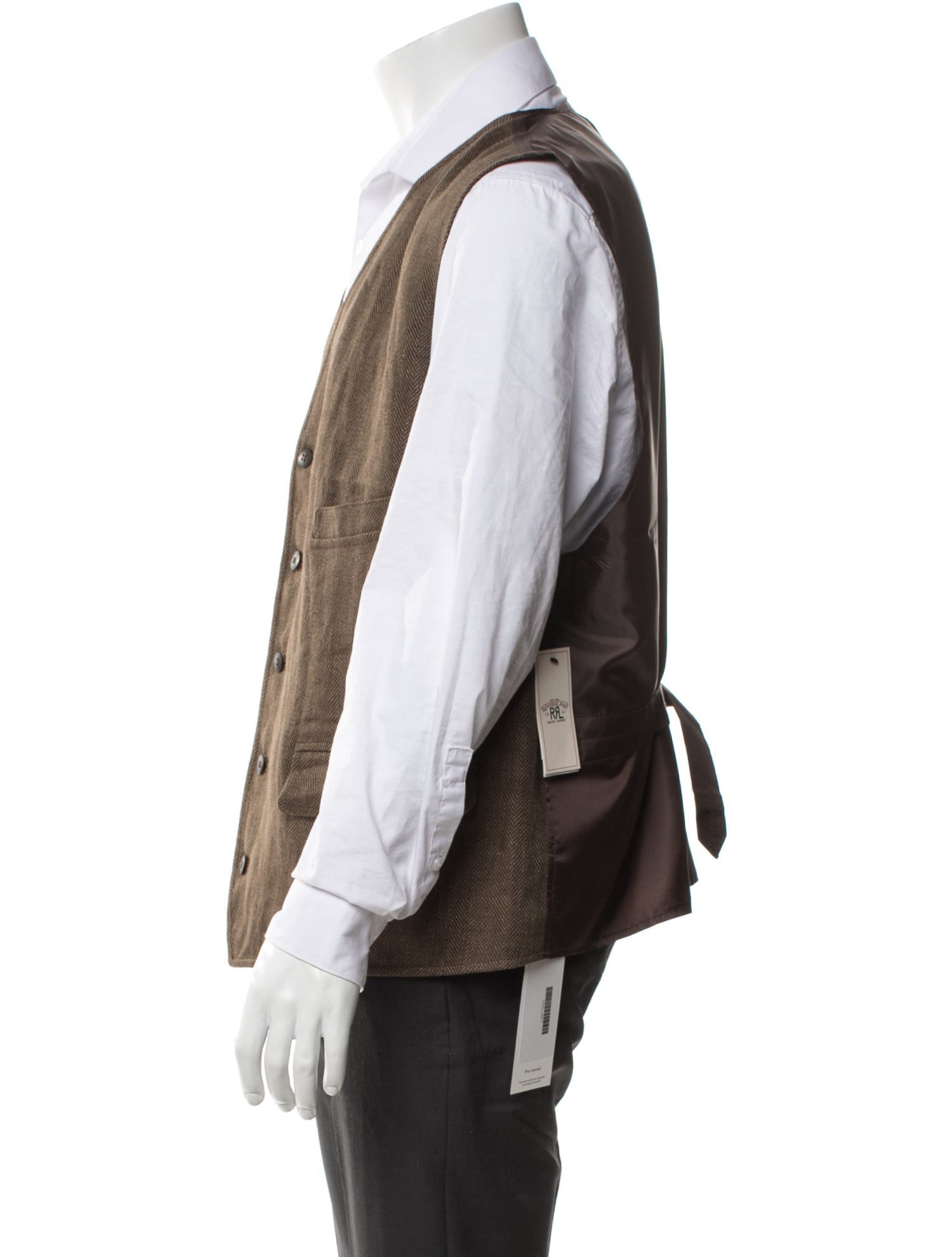RRL & Co. Linen Tweed Pattern Vest w/ Tags