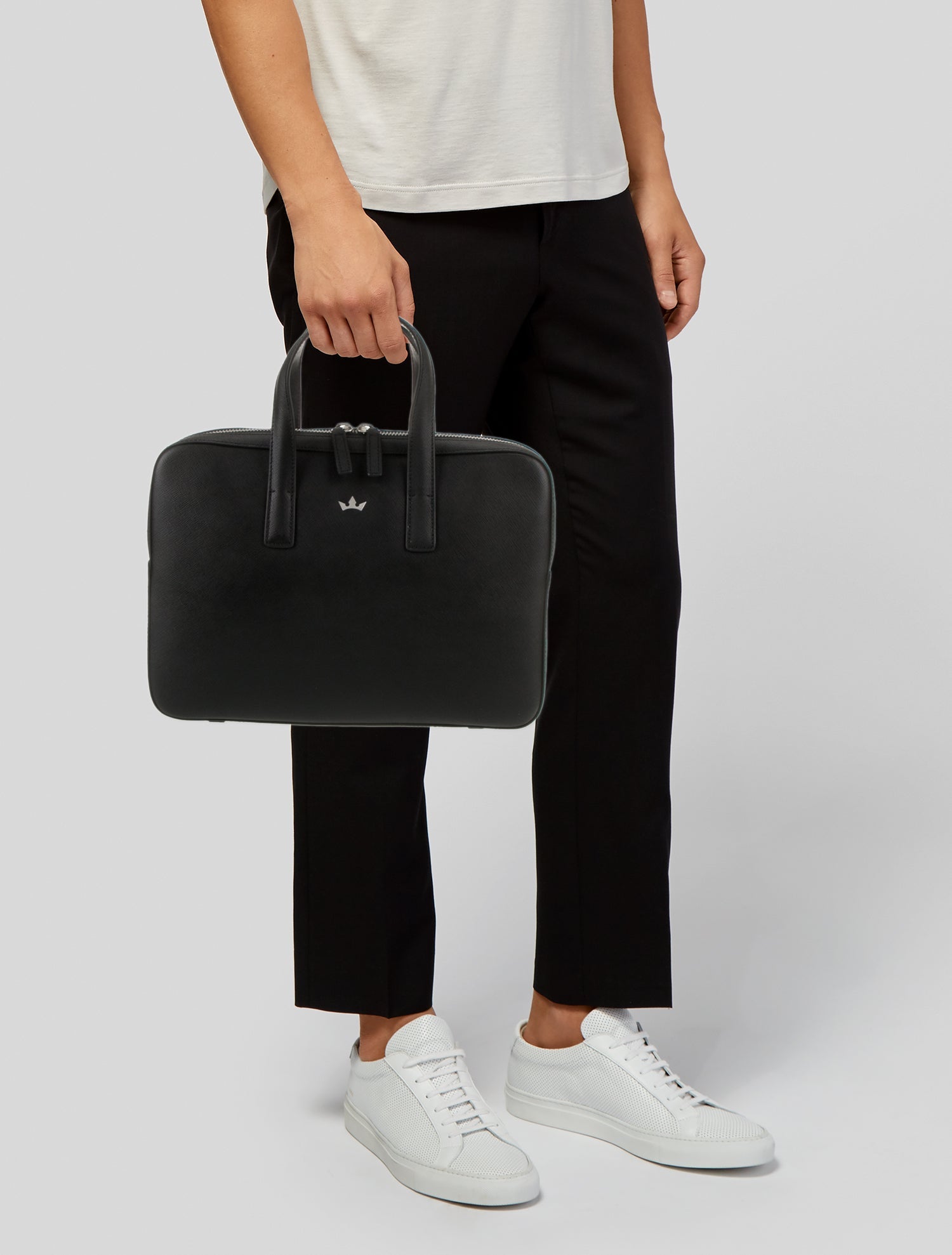 Roderer Saffiano Leather Briefcase