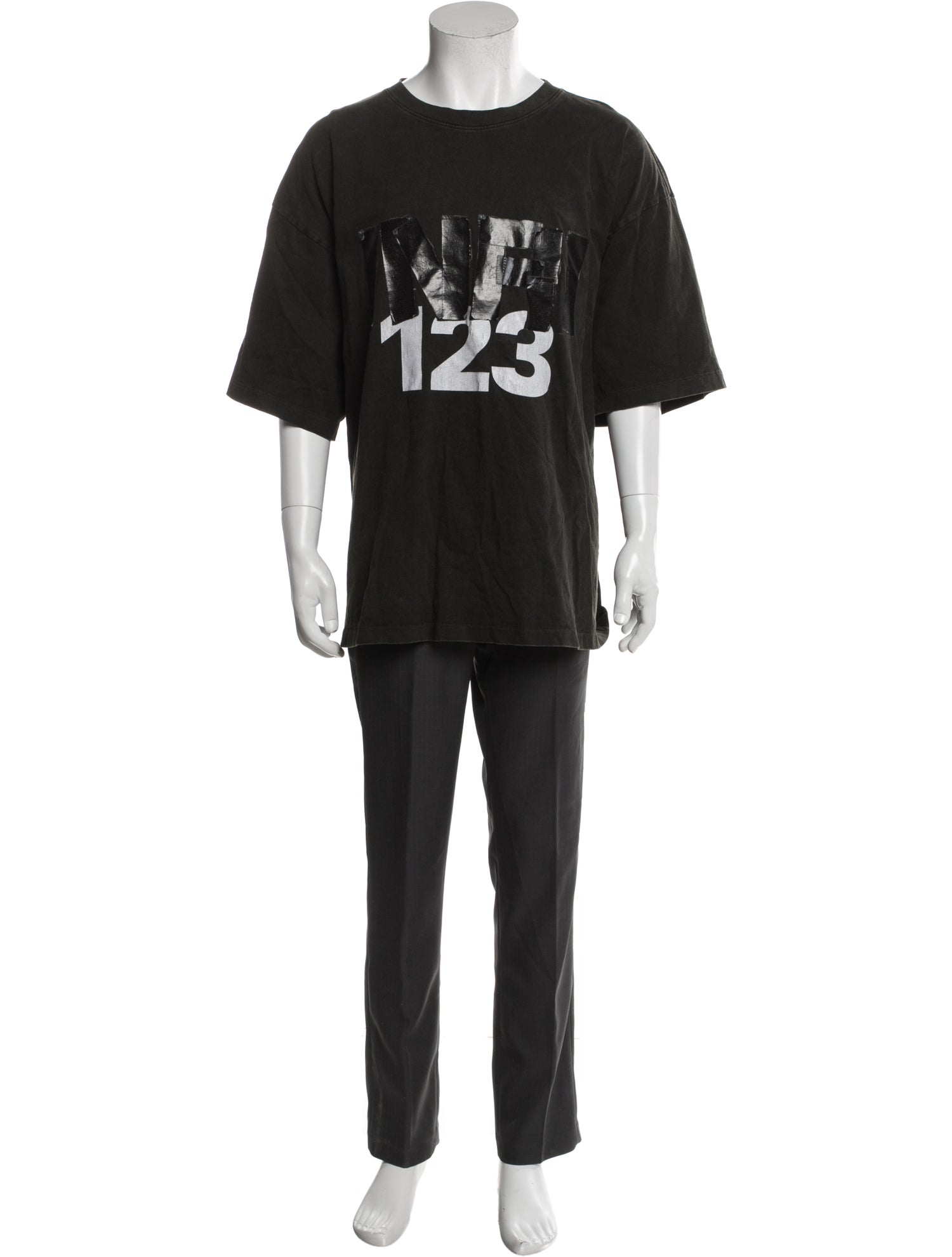 RRR123 Graphic Print Crew Neck T-Shirt